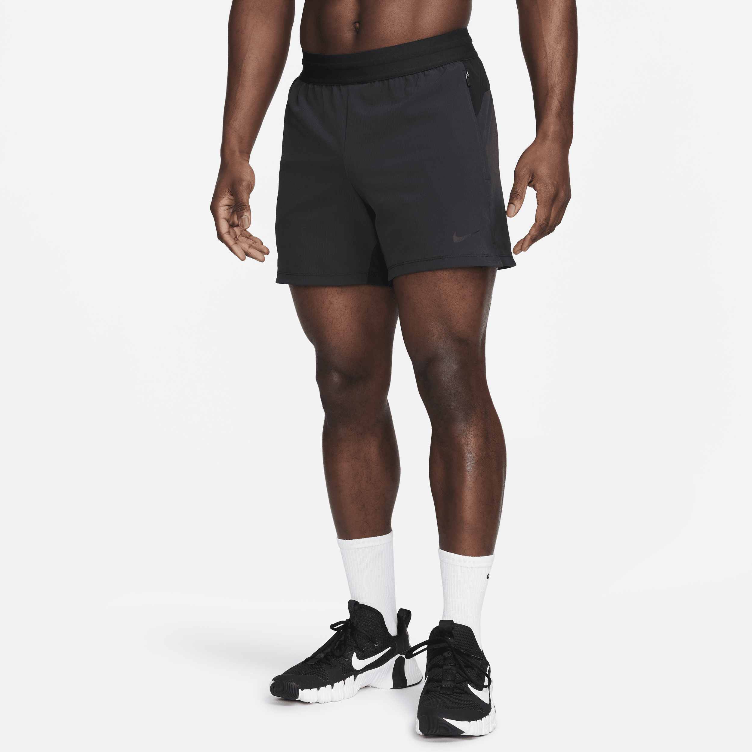 Nike Flex Rep Dri-FIT niet-gevoerde fitnessshorts voor heren (13 cm) Zwart