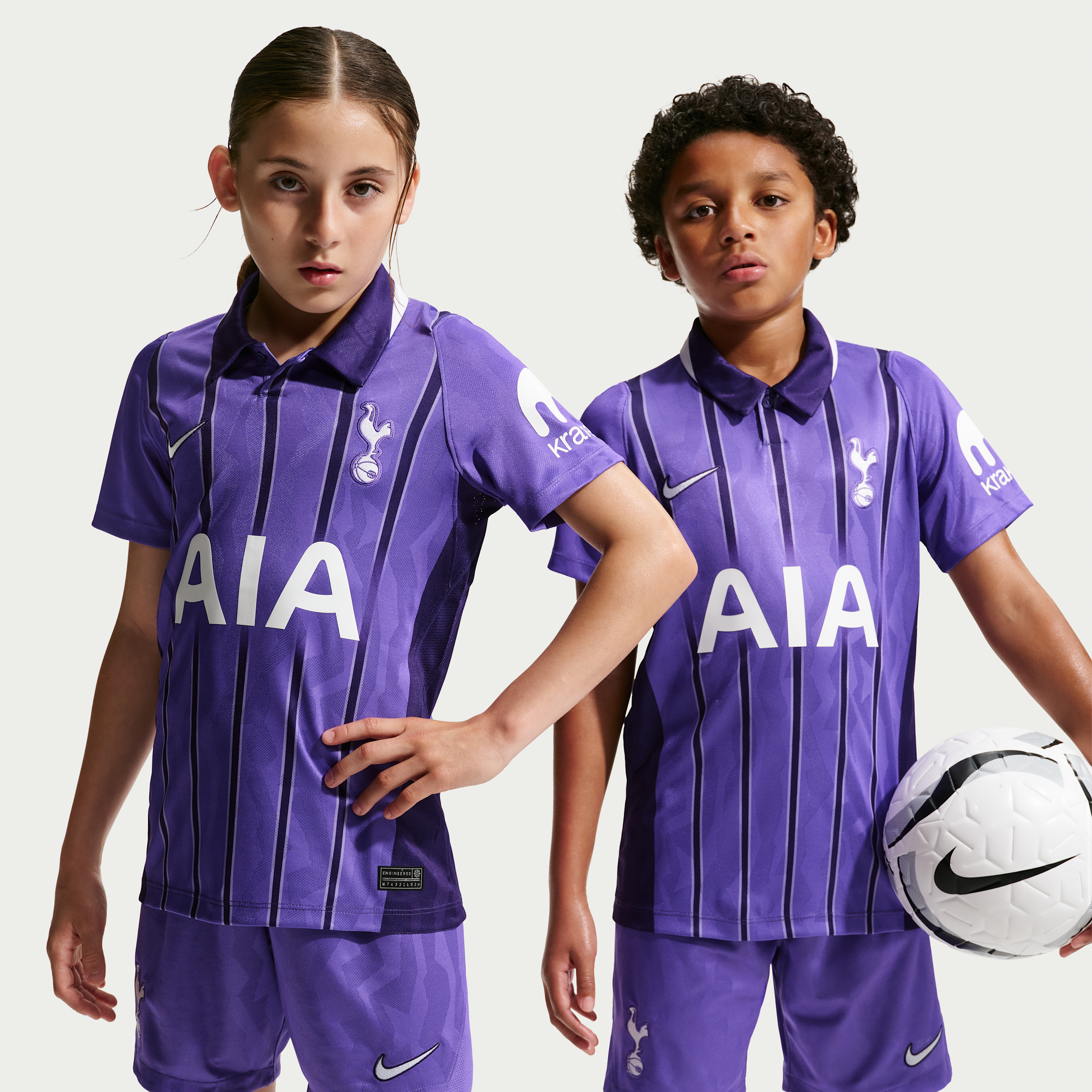 Tottenham Hotspur 2026/27 Stadium Third Nike Dri-FIT Replica-fodboldtrøje til større børn - lilla
