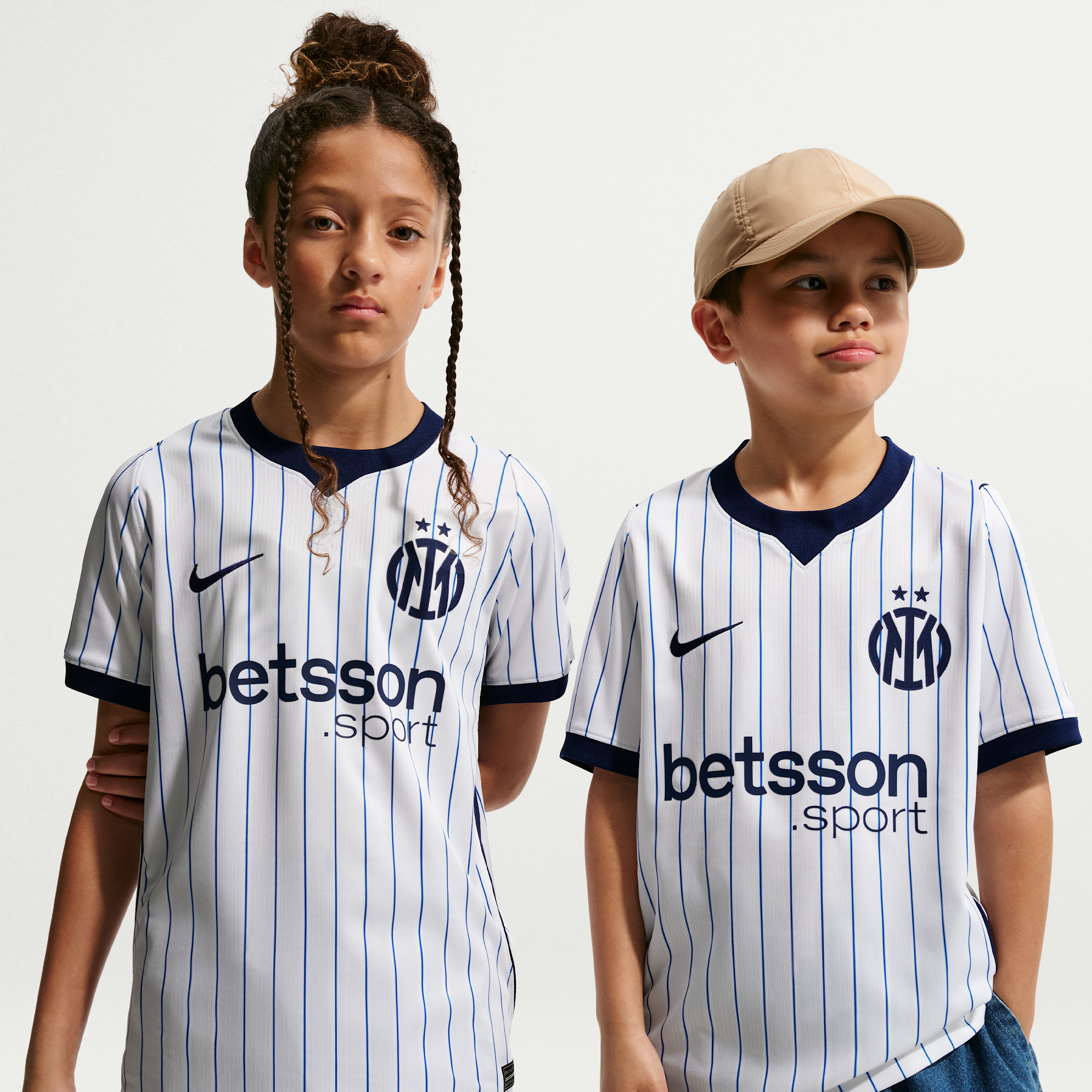 Inter Milan 2026/27 Stadium Away Nike Dri-FIT Replica-fodboldtrøje til større børn - hvid