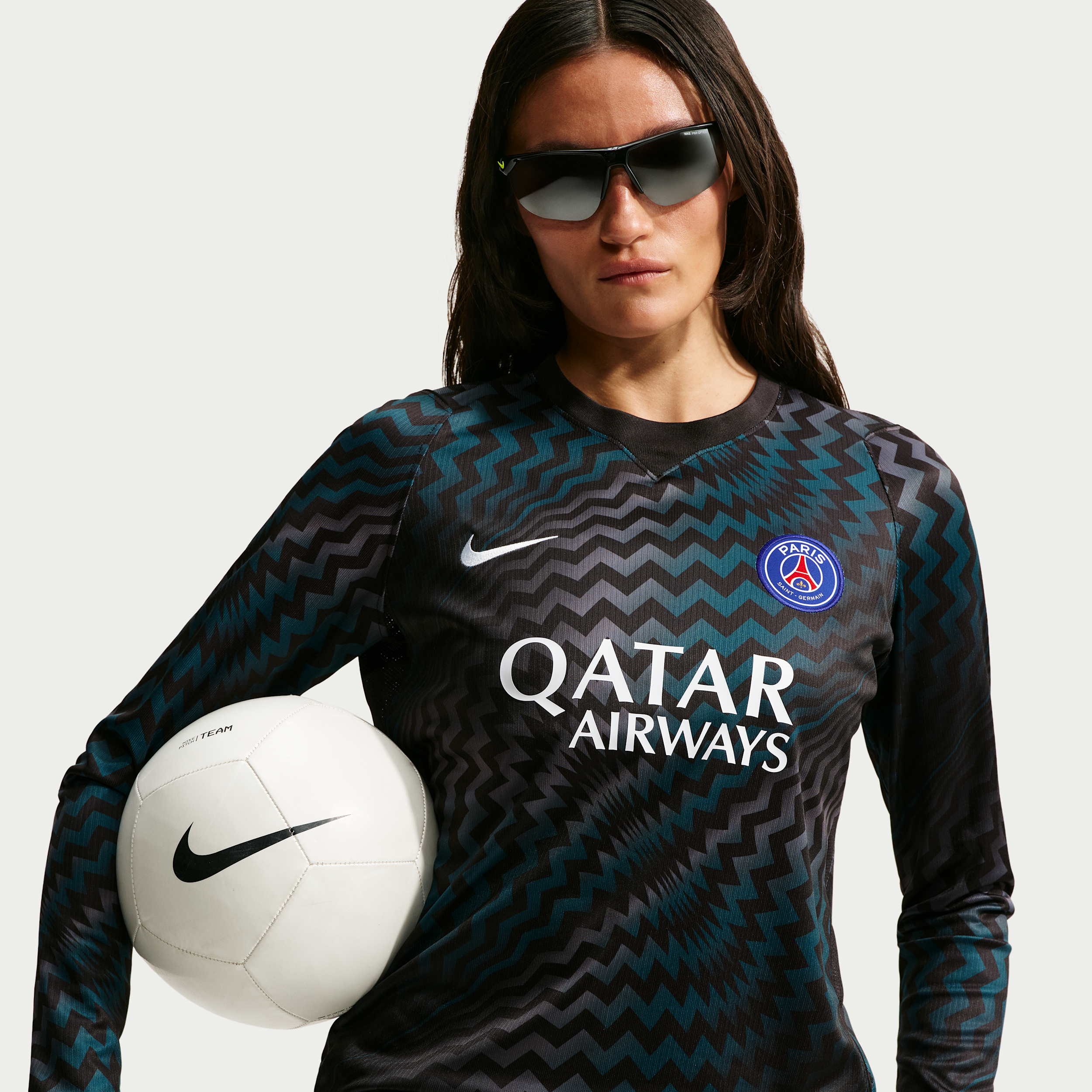 Paris Saint-Germain 2026/27 Stadium Goalkeeper Nike Dri-FIT Replica-fodboldtrøje til kvinder - sort