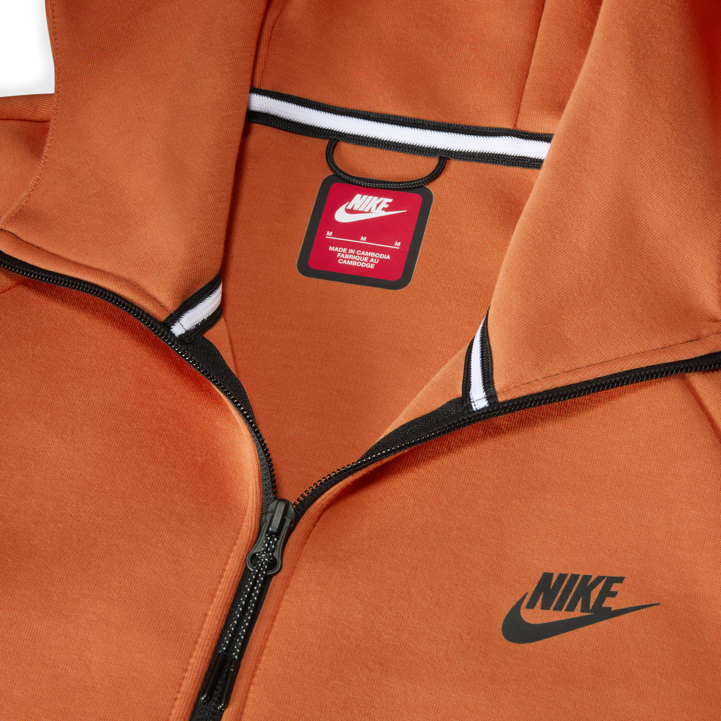 Sweat à capuche et zip Windrunner Nike Tech pour homme - Orange