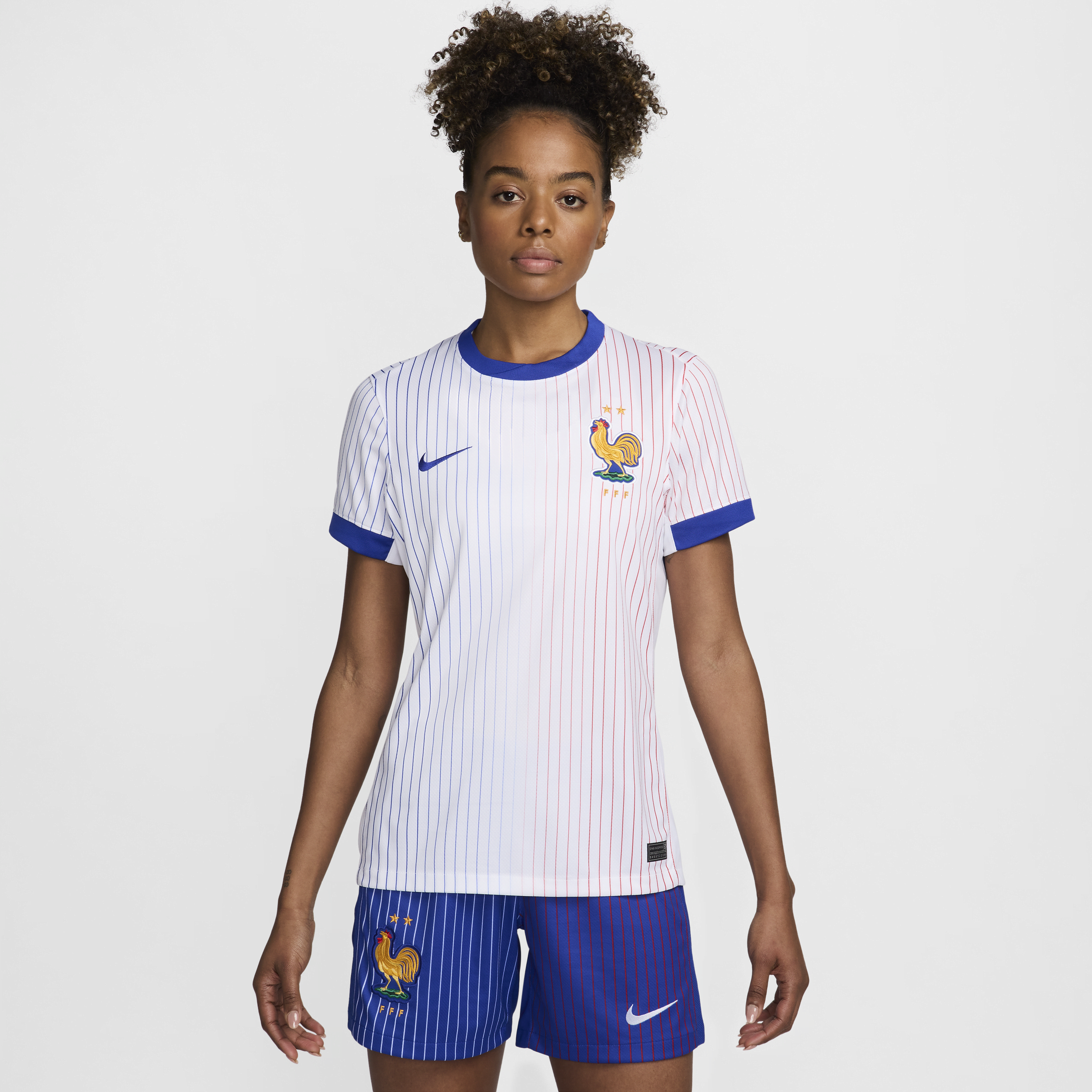 Maillot de foot replica Nike Dri-FIT FFF (Équipe masculine) 2024/25 Stadium Extérieur pour femme - Blanc