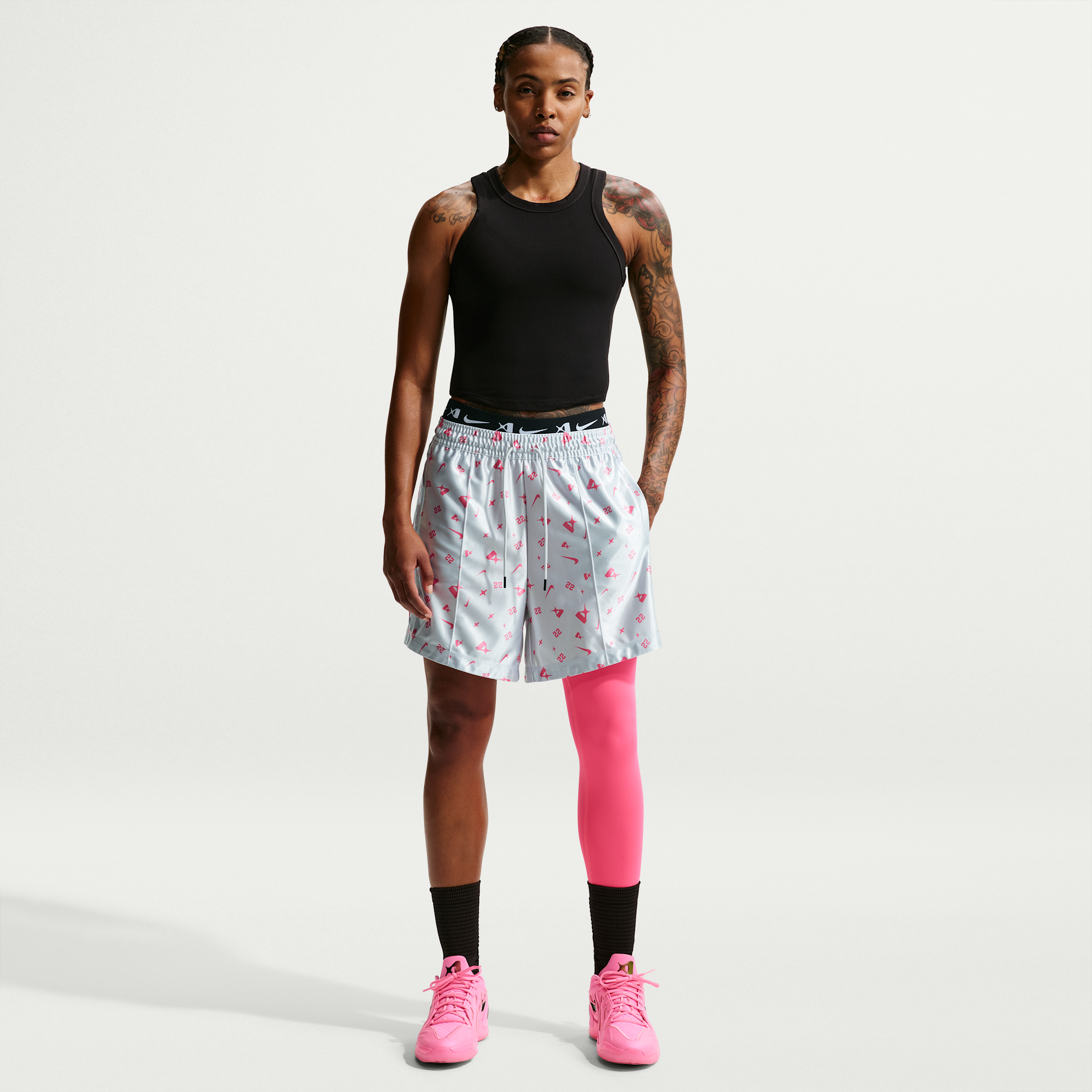 Shorts da basket Nike Dri-FIT A'ja A'ja Wilson – Donna - Grigio