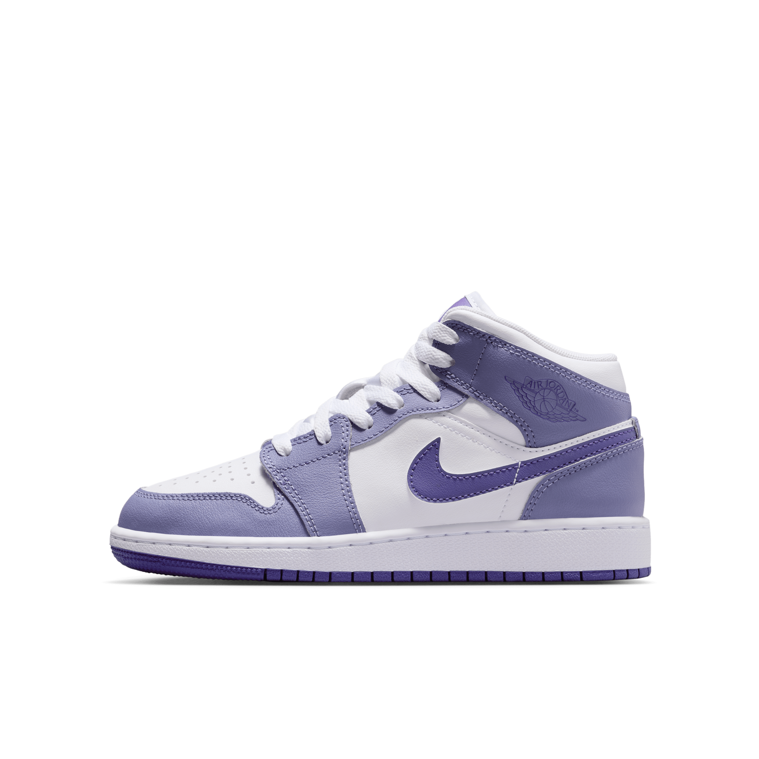 Nike Air Jordan 1 Mid Older Kids Shoes - Purple