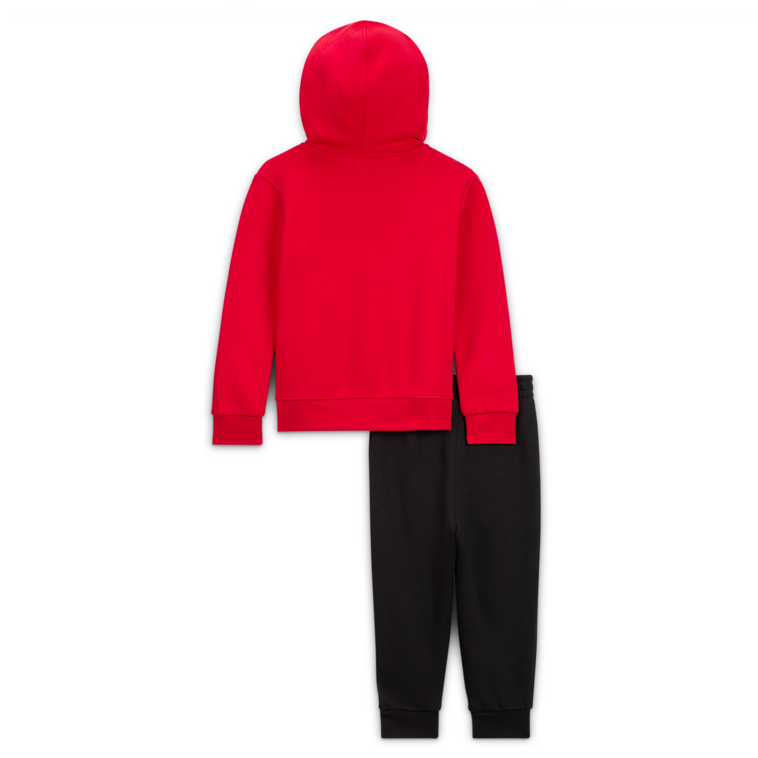 Thumbnail - Jordan Brooklyn Fleece 2-teiliges Kapuzenjacken-Set mit durchgehendem Reißverschluss (Babys, 12–24 M) - Schwarz