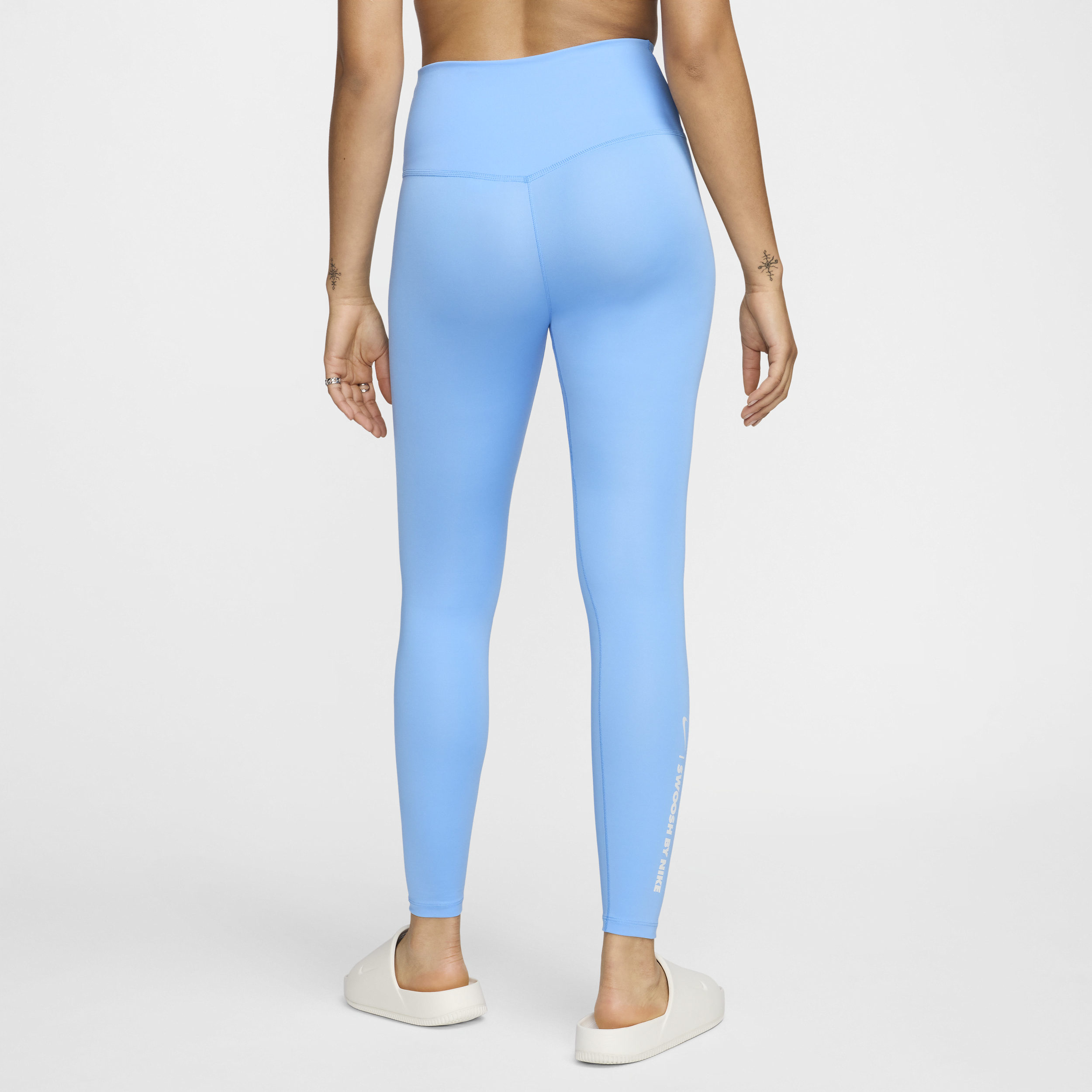 Nike One lange legging met hoge taille voor dames Blauw