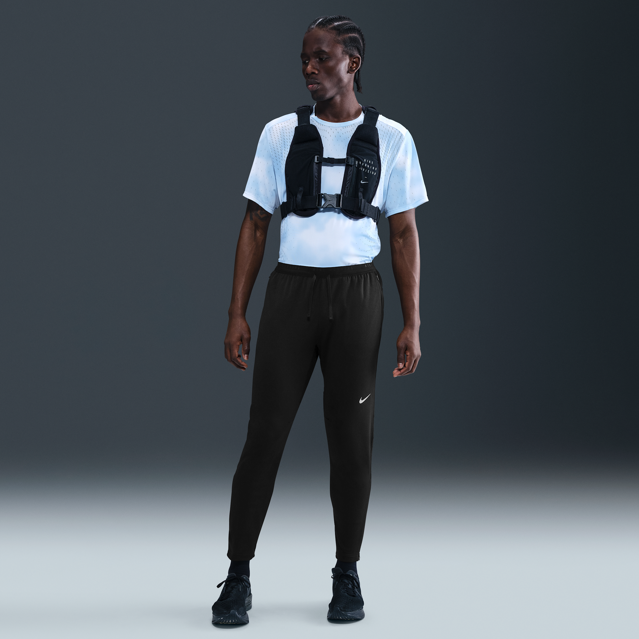 Thumbnail - Nike Stride Dri-FIT Strick-Laufhose (Herren) - Schwarz
