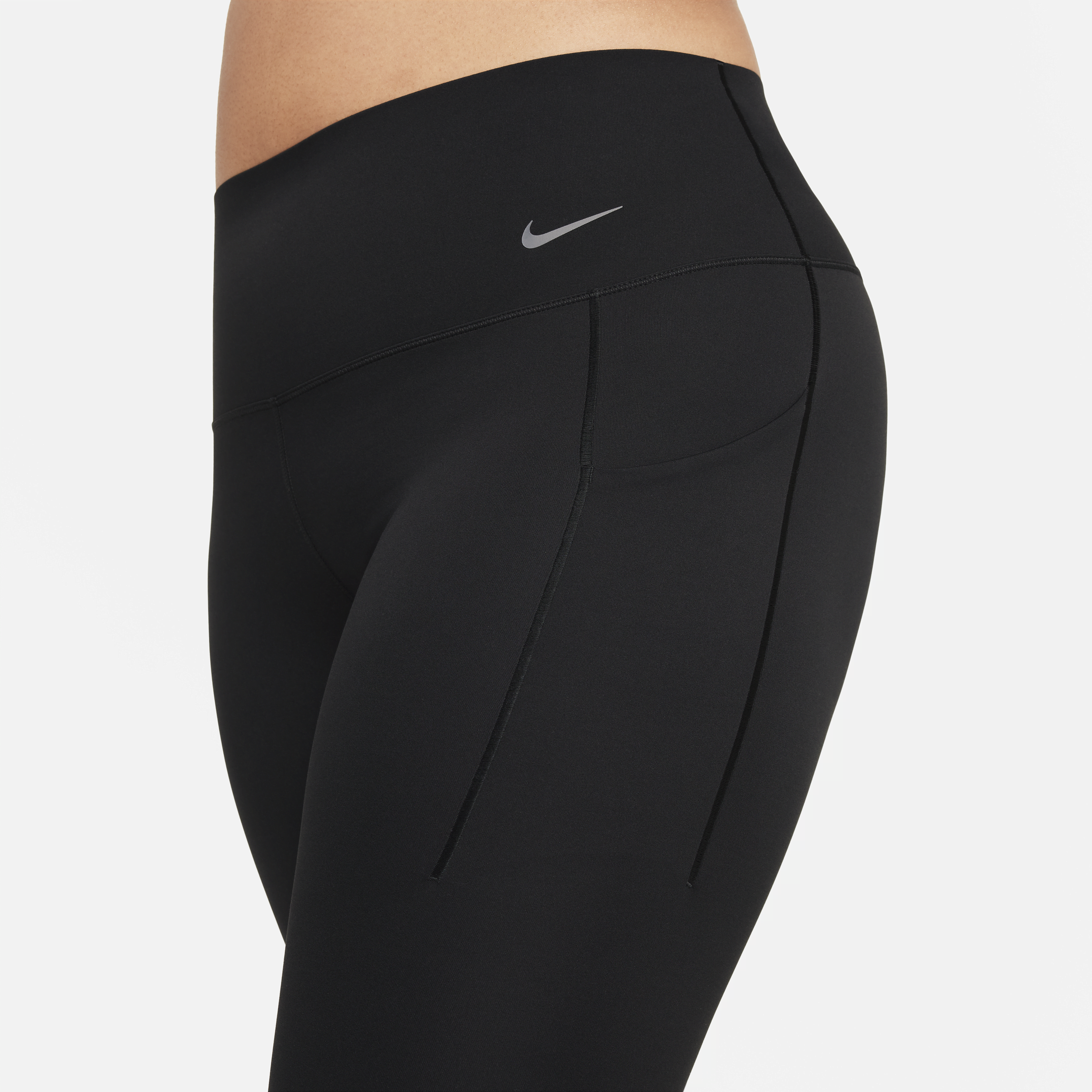 Legging 7/8 taille haute à maintien normal avec poches Nike Universa pour femme - Noir