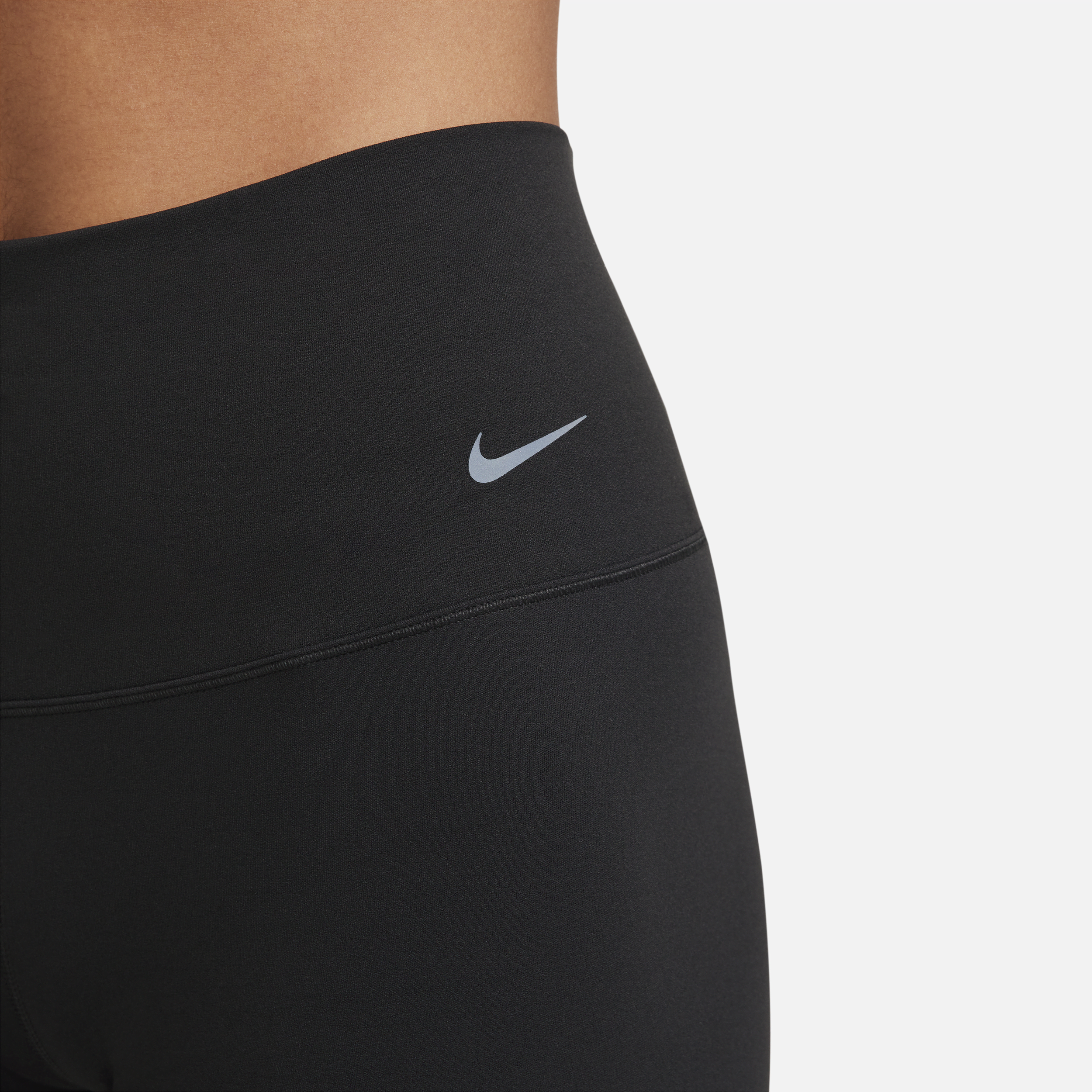 Nike Zenvy bikeshorts met iets ondersteunende hoge taille voor dames (13 cm) Zwart