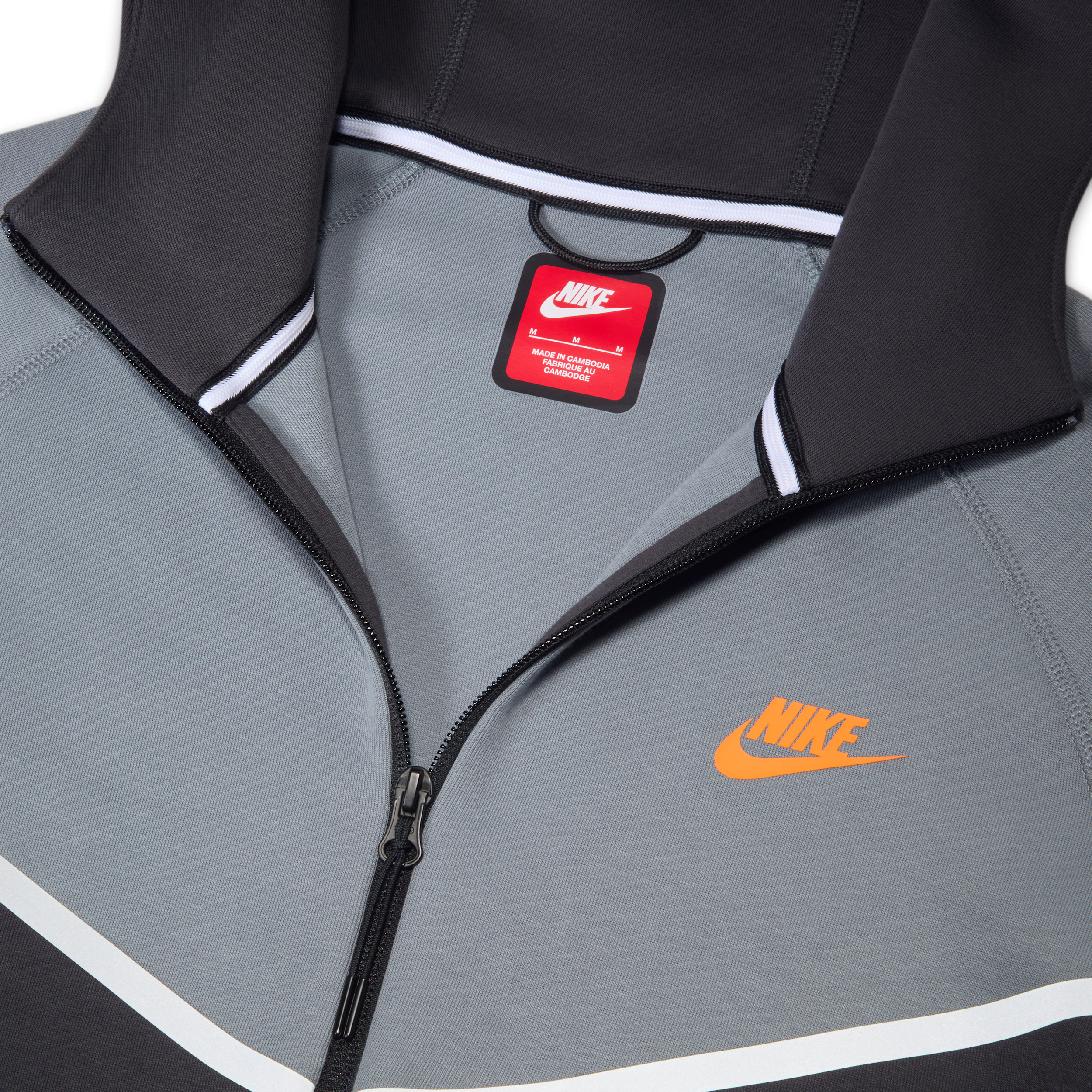 Veste à zip en Fleece Nike Tech Windrunner pour homme - Gris