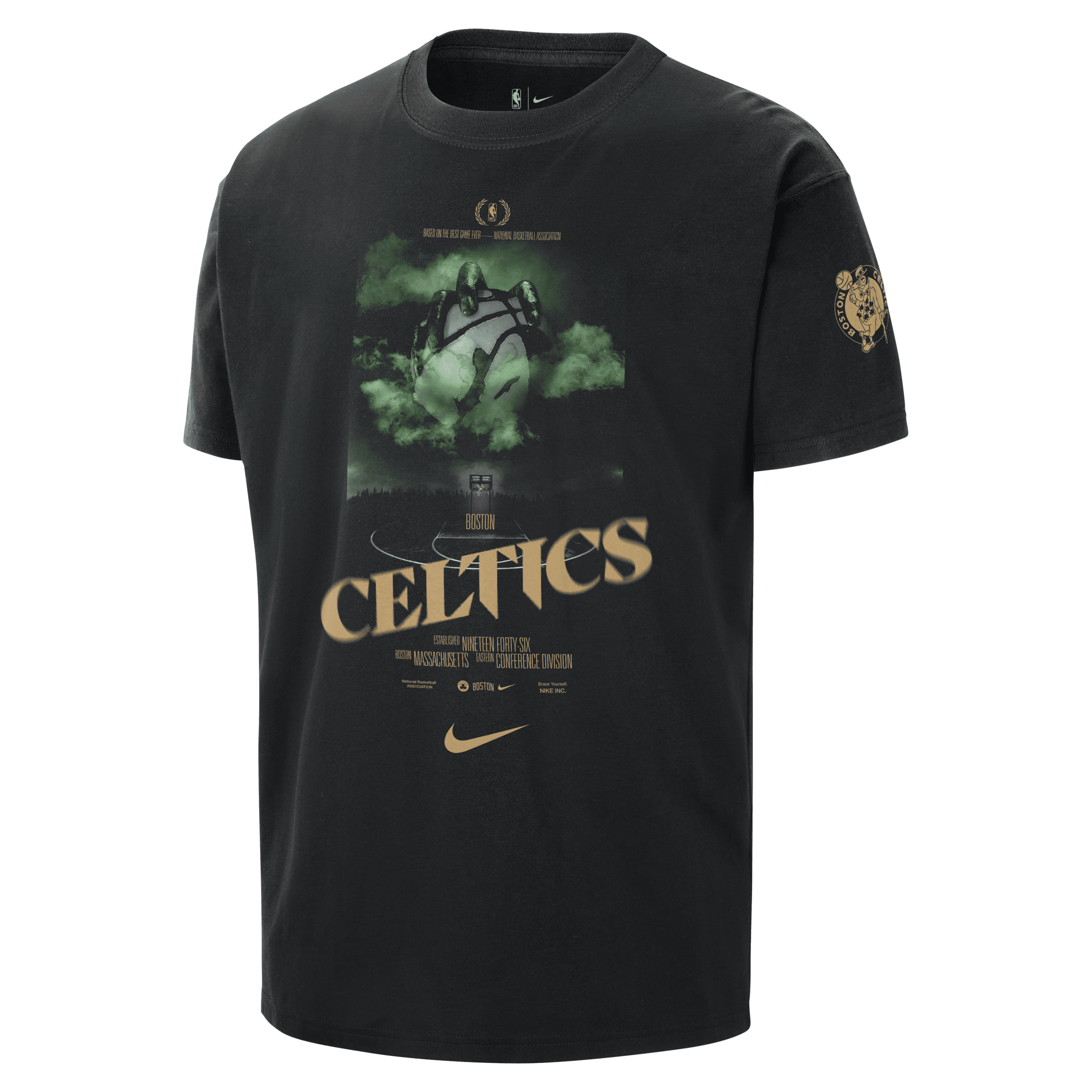 T-shirt Nike NBA Boston Celtics Courtside pour Homme - Noir