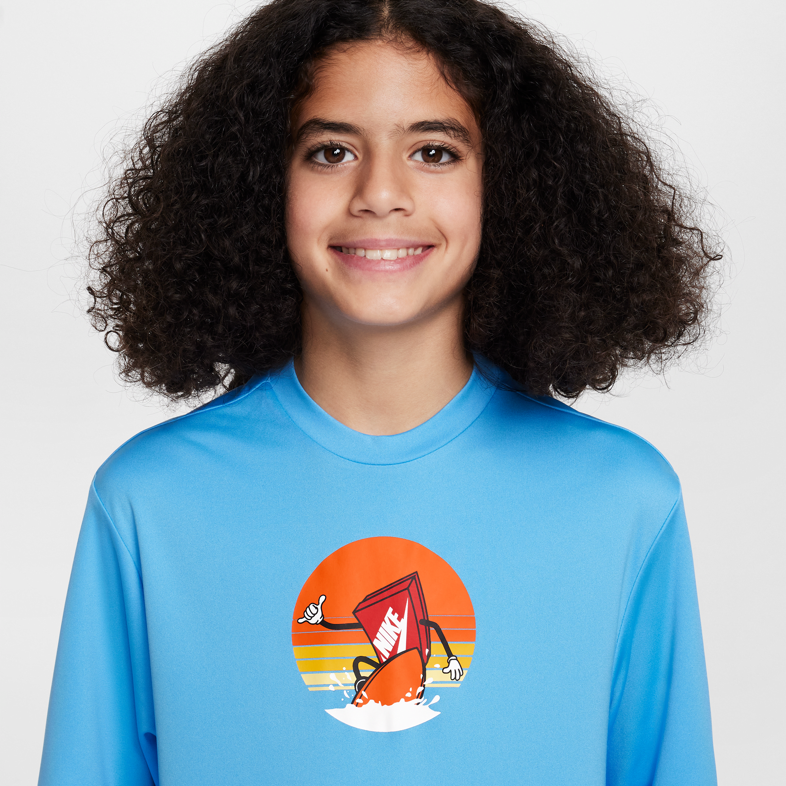 Thumbnail - Nike Swim Hydroguard Dri-FIT Kurzarmshirt (ältere Kinder, Jungen) - Blau