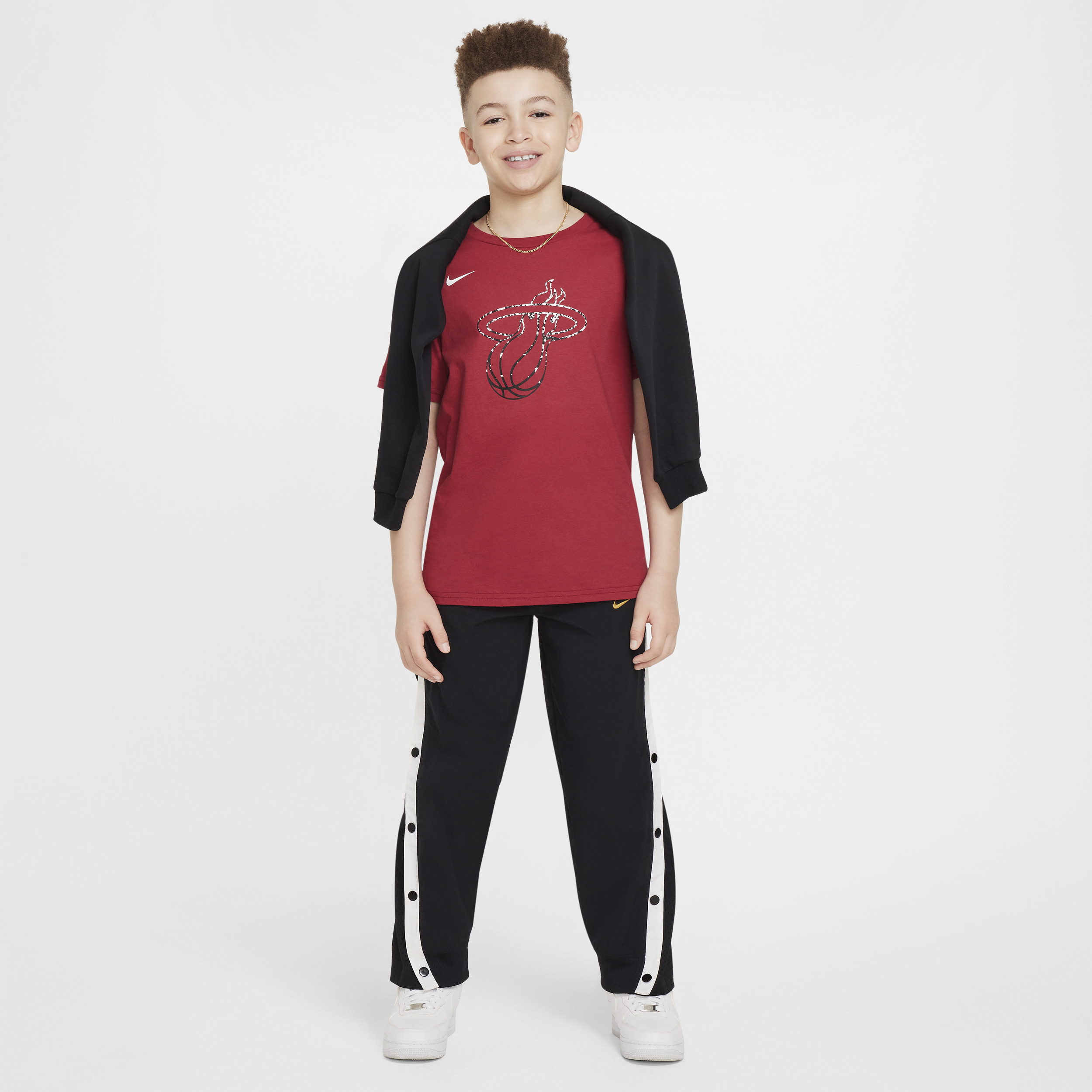 Nike Miami Heat Essential NBA-shirt voor jongens Rood