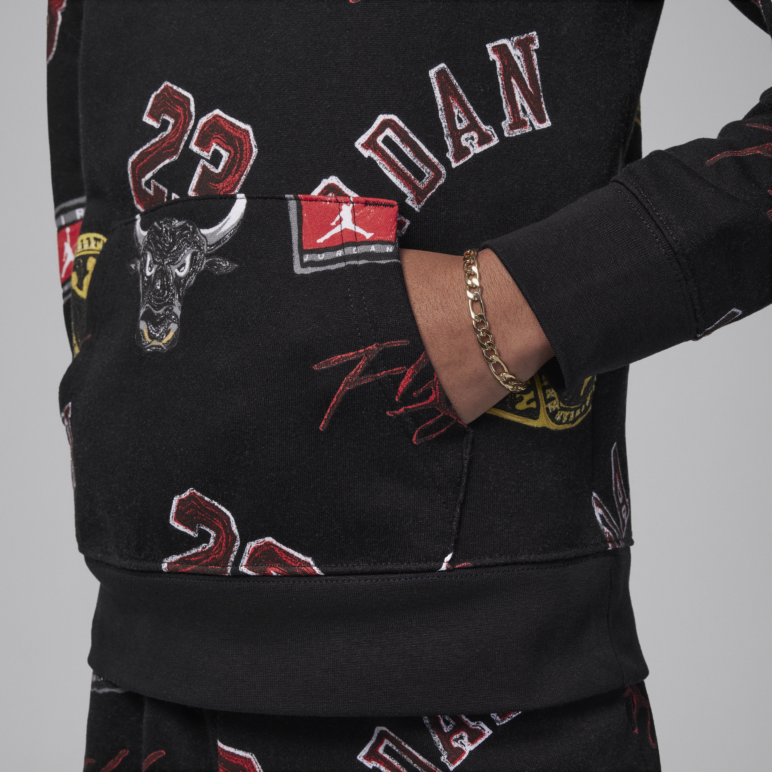 Jordan MJ Essentials hoodie met print voor kids Zwart