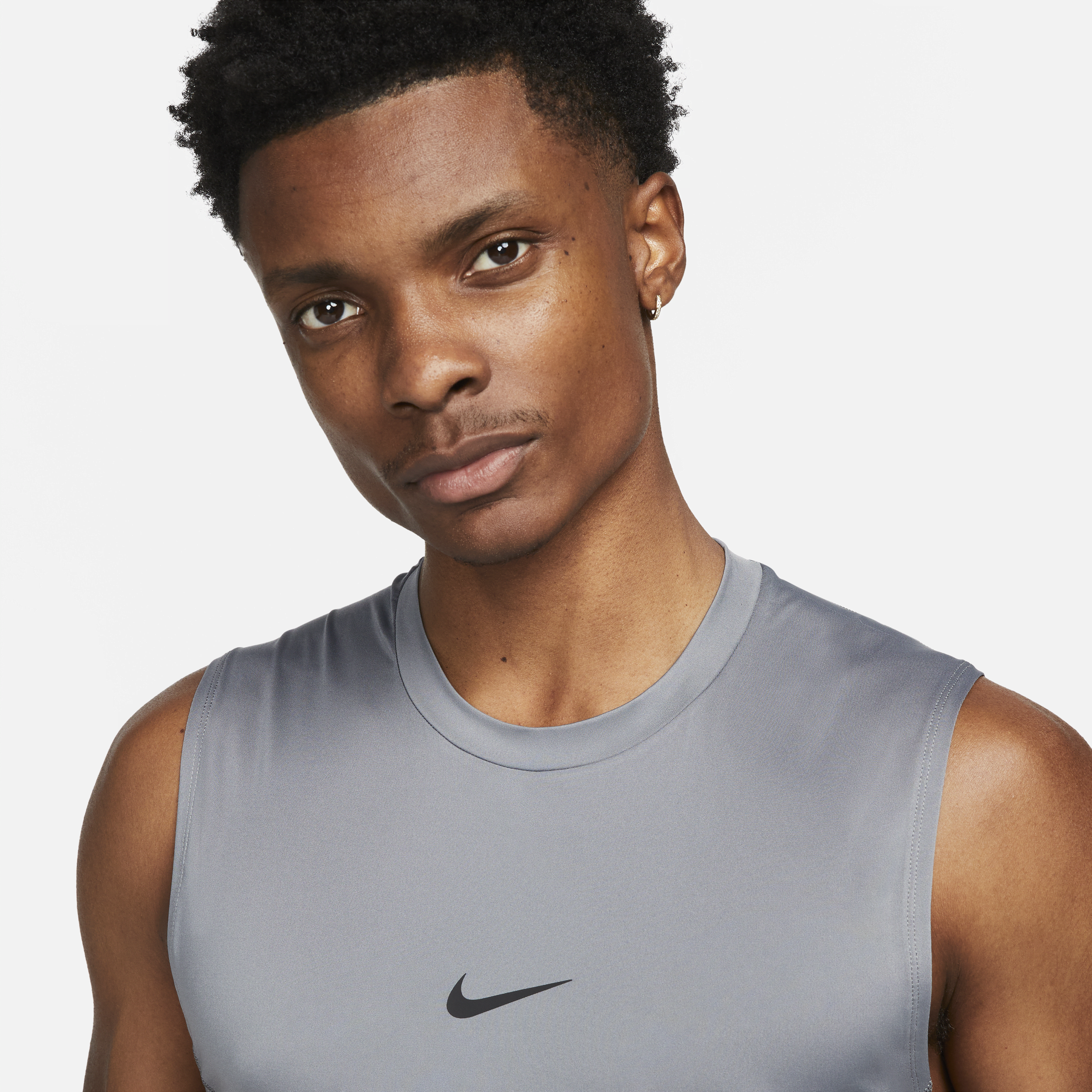 Haut de fitness ajusté sans manches Dri-FIT Nike Pro pour homme - Gris