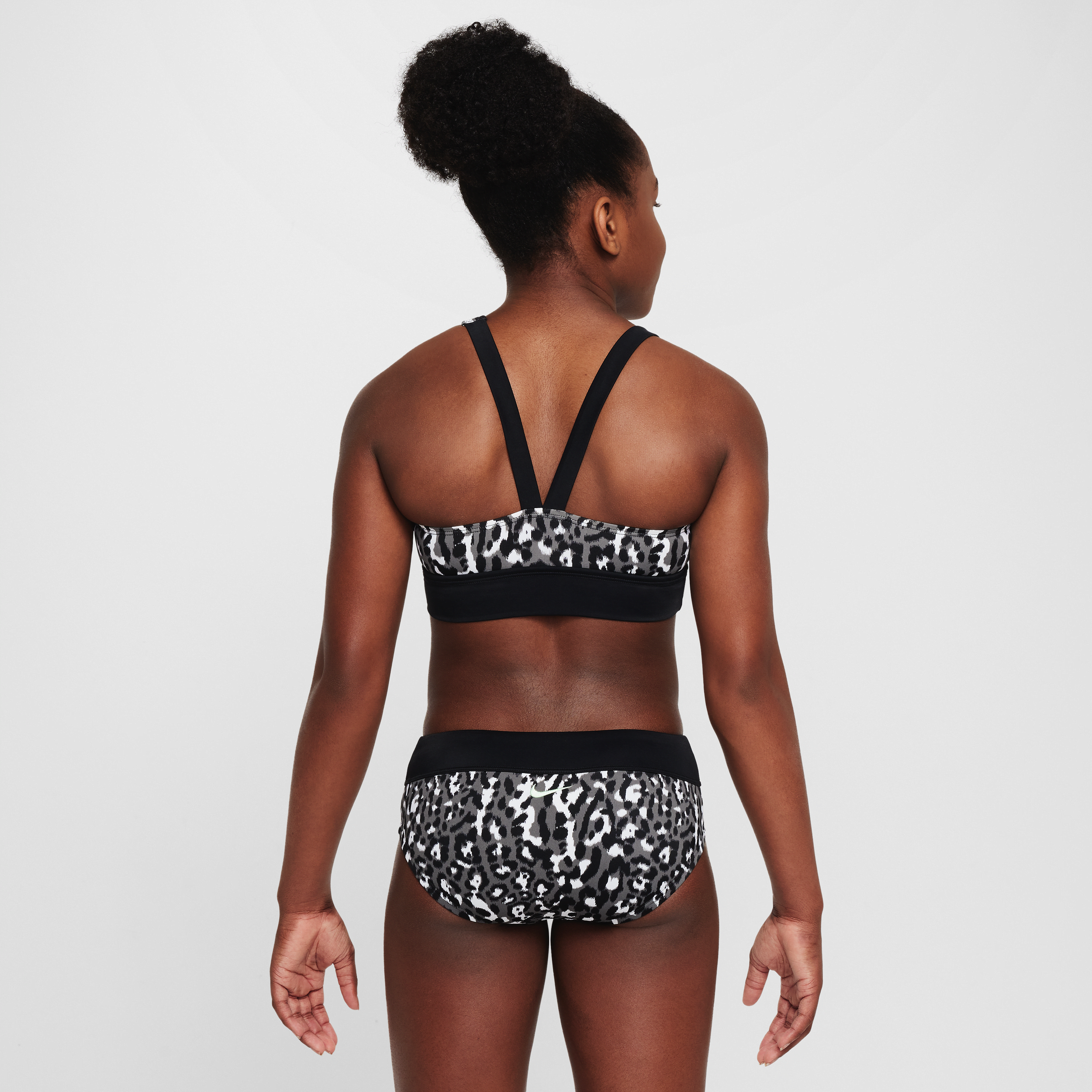 Nike Swim Wild asymmetrische monokini voor meisjes Grijs