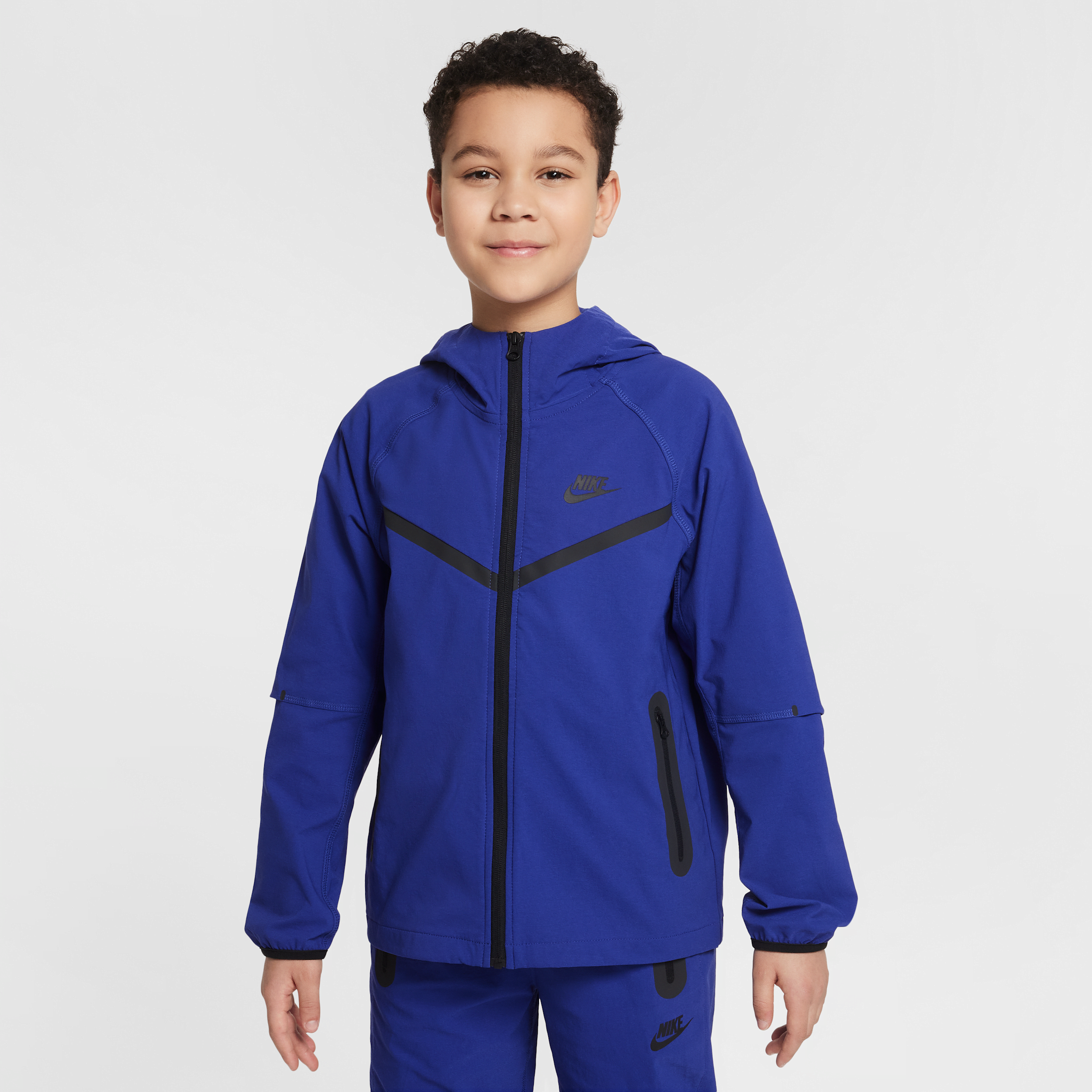 Nike Tech Older Kids (Boys) Woven Jacket - Purple - Nylon/Elastane