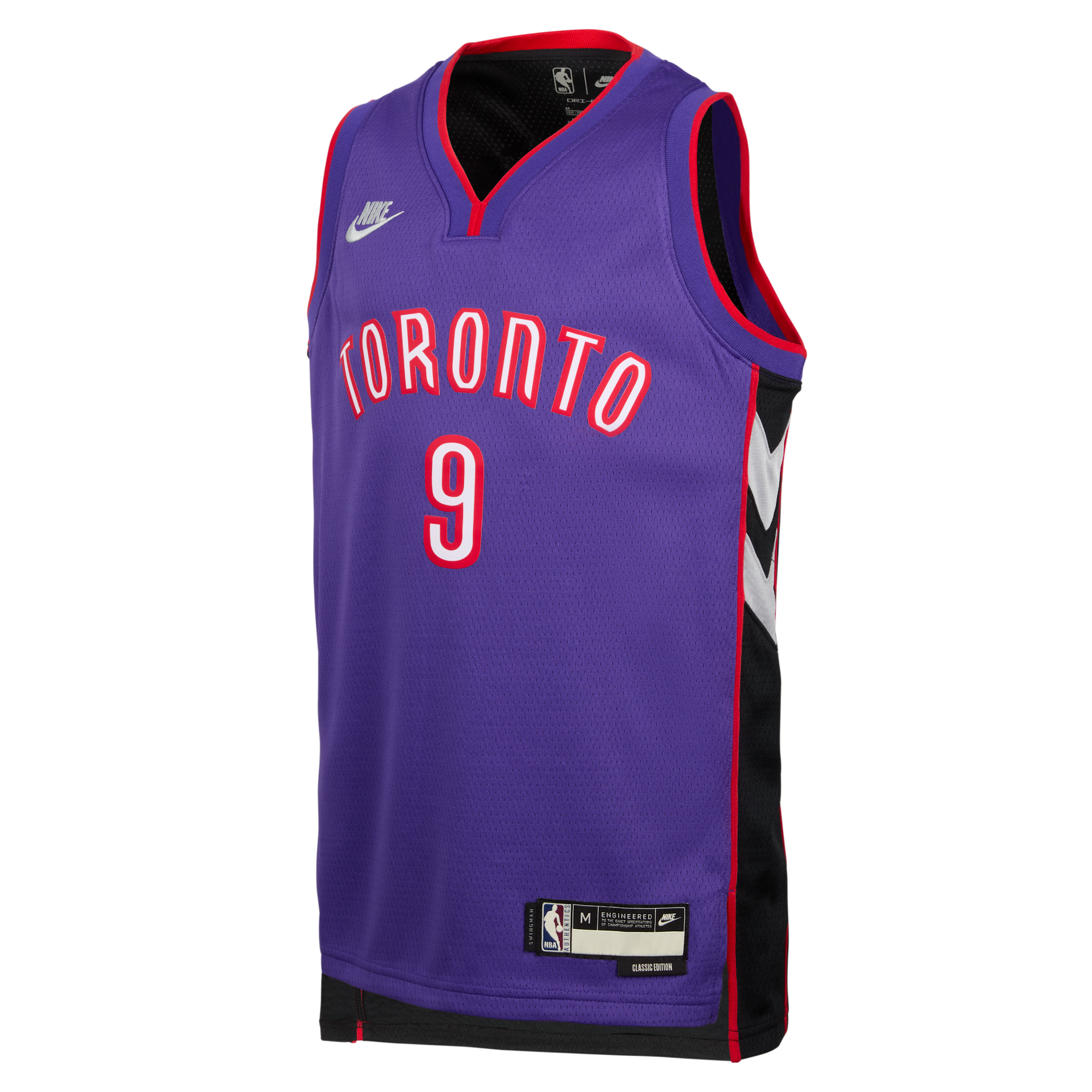 Maillot Nike NBA Swingman RJ Barrett Toronto Raptors 2024/25 Hardwood Classics pour ado - Pourpre