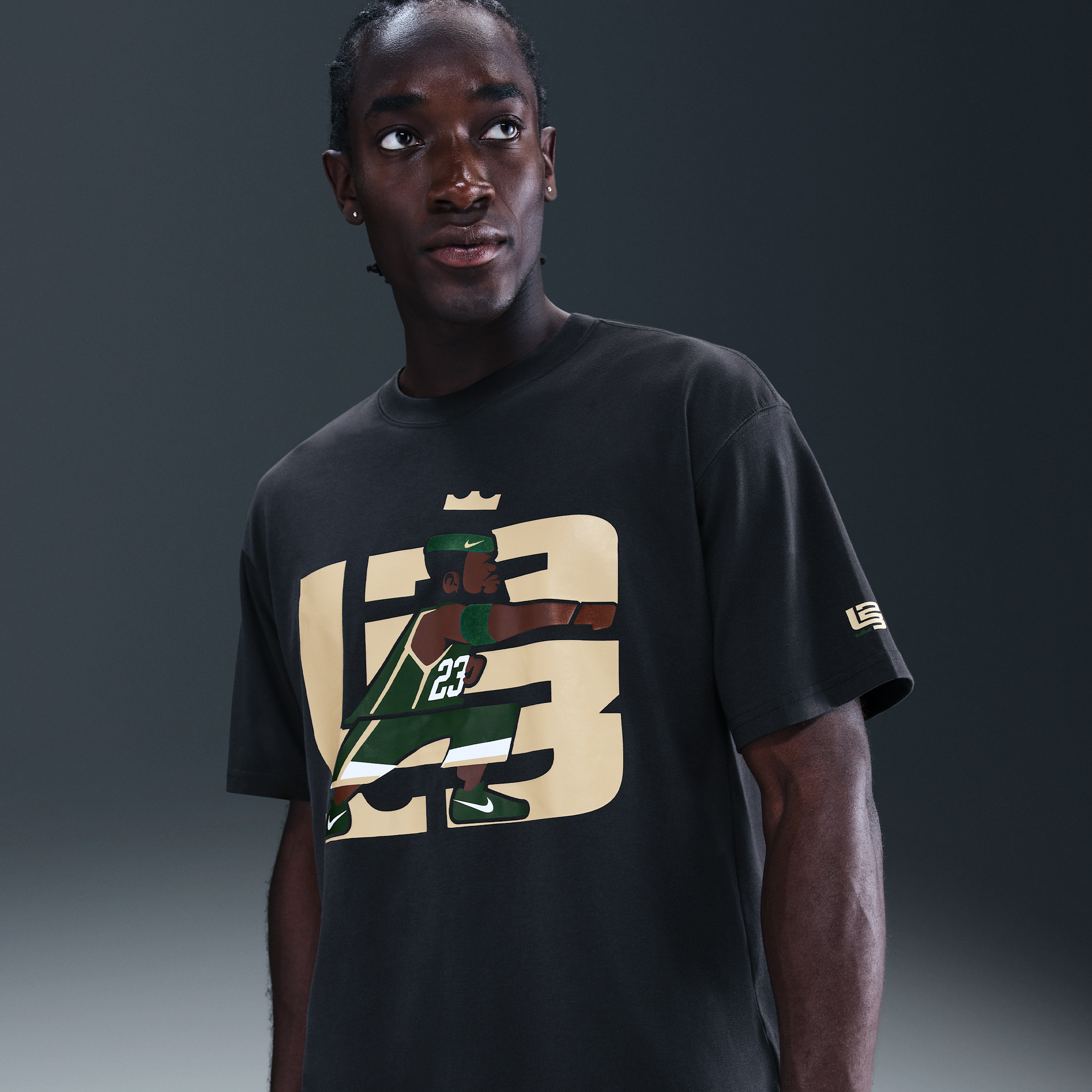 Nike LeBron 'From This Point Forward' Men's Basketball T-Shirt - Black - Cotton