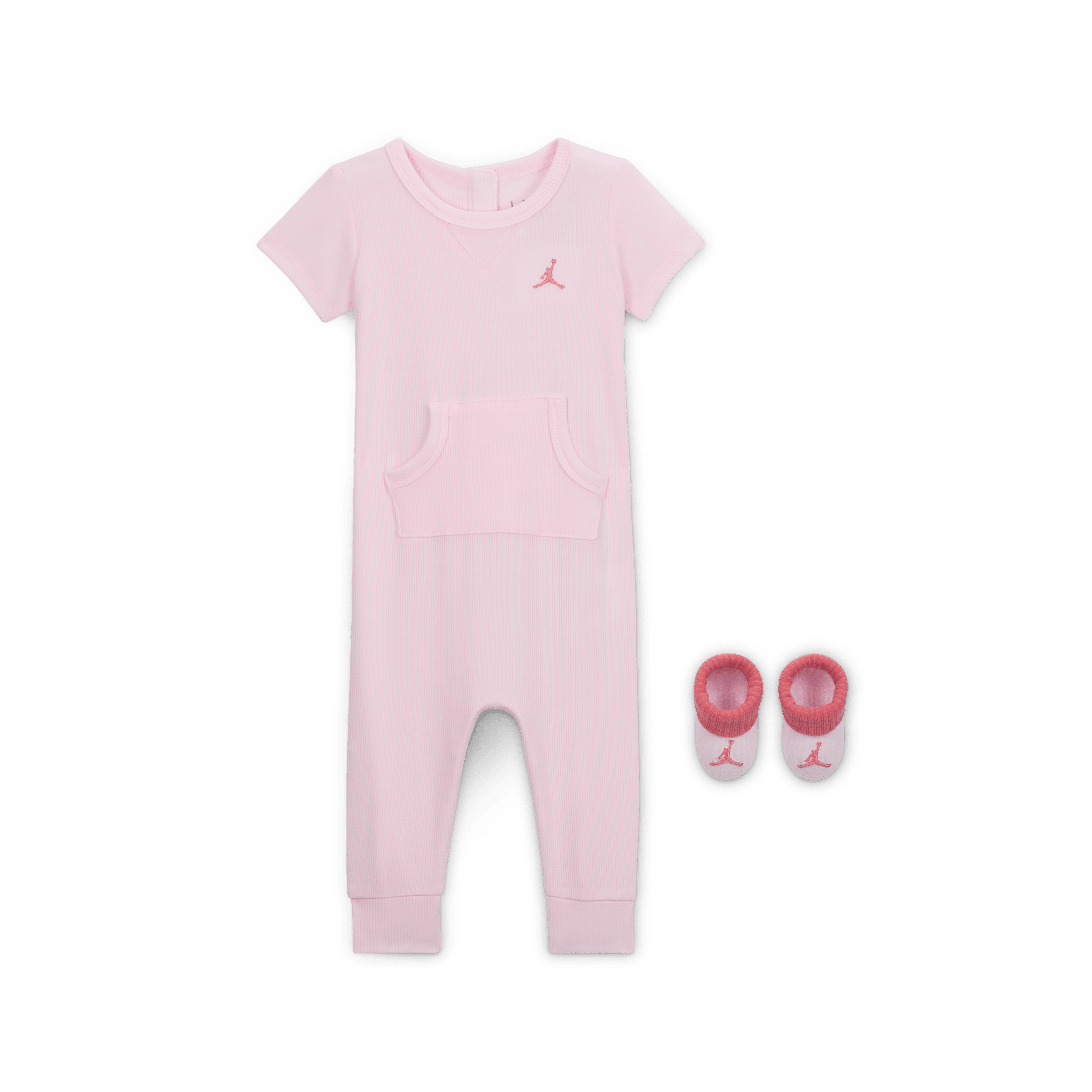 Ensemble 2 pièces avec combinaison manches courtes Jordan Essential pour bébé - Rose