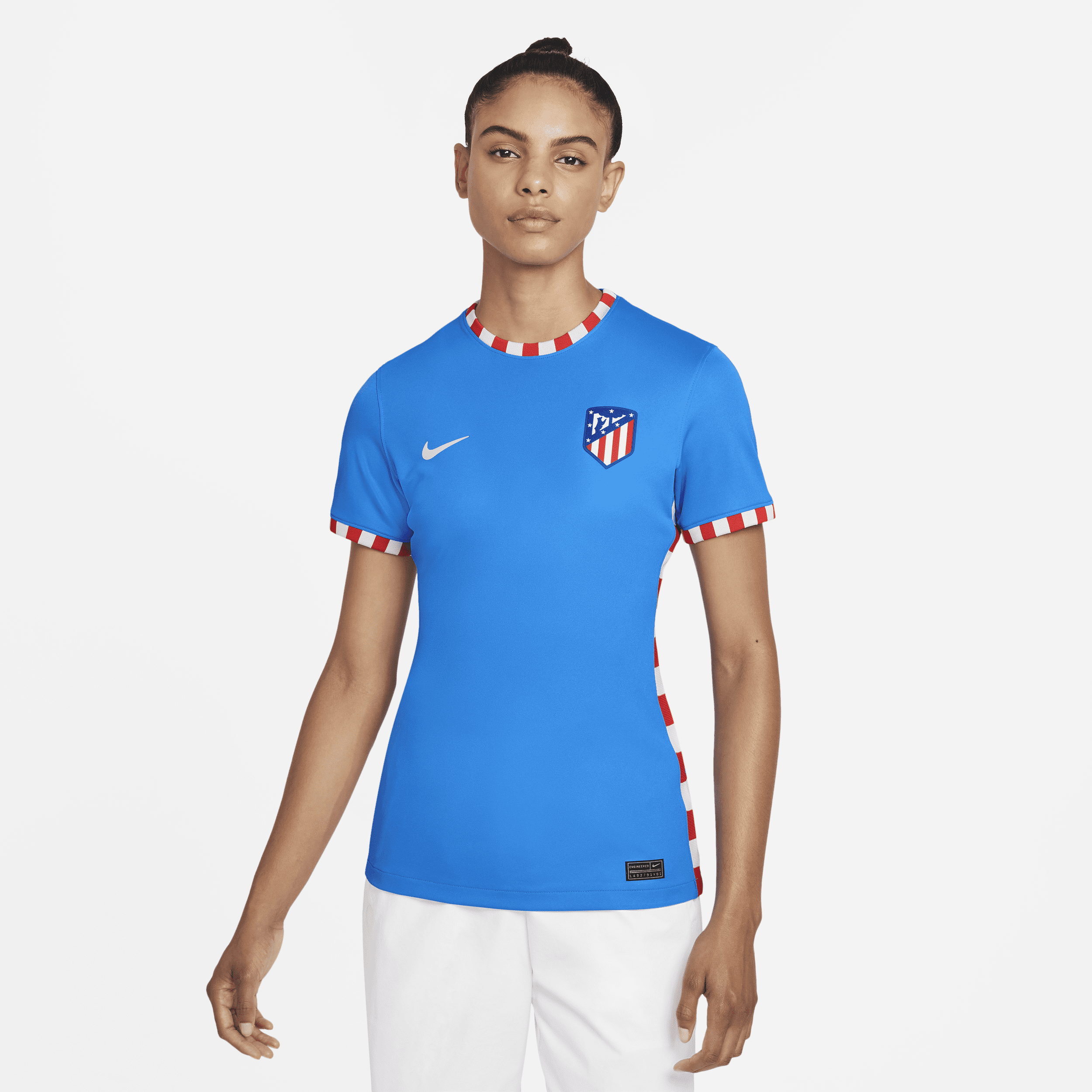 Camisola de futebol Nike Dri-FIT Stadium Atlético de Madrid 2021/22 para mulher - Azul