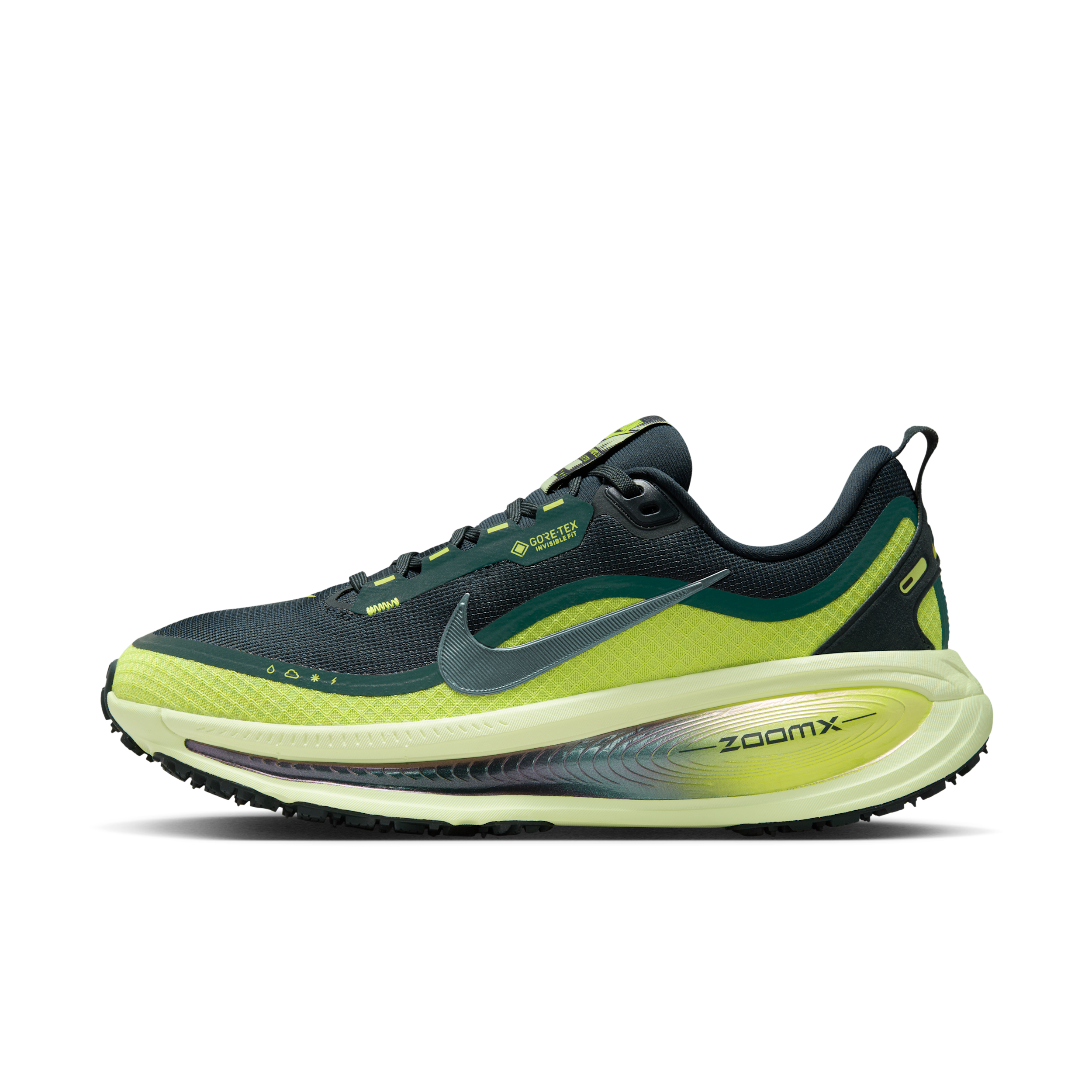Nike Vomero 18 GORE-TEX Womens Waterproof Road Running Shoes With Reflective Design Accents - Green