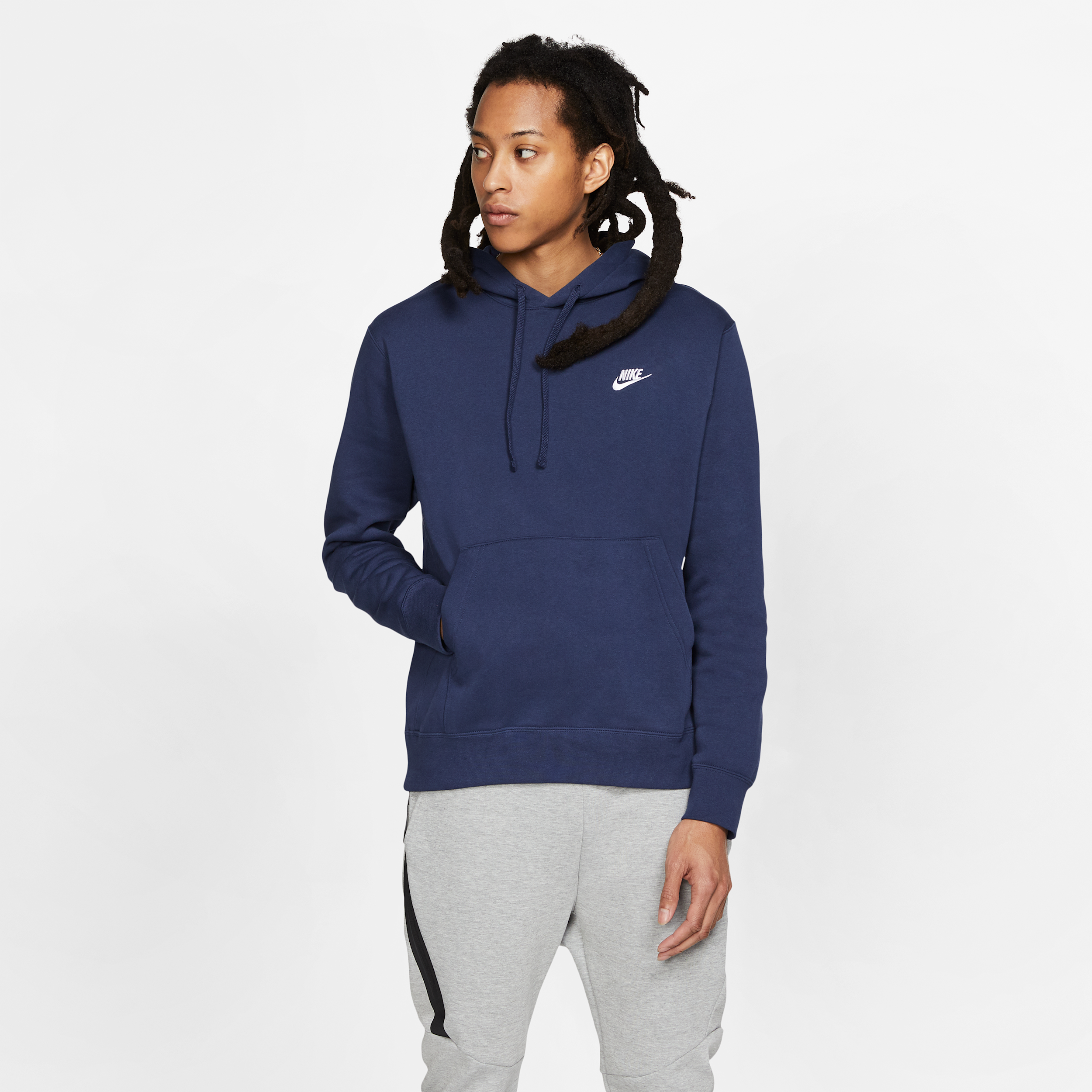 Nike Sportswear Club Fleece Pullover Hoodie - Blue - Fleece > Club Fleece