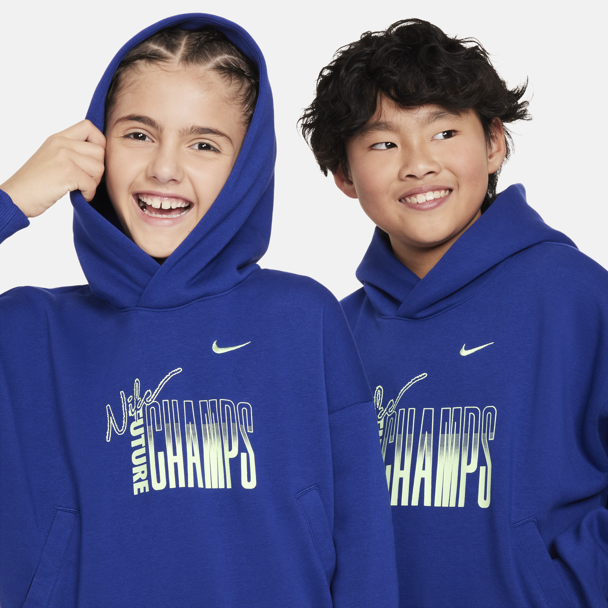 Nike Culture of Basketball fleecehoodie voor kids Blauw