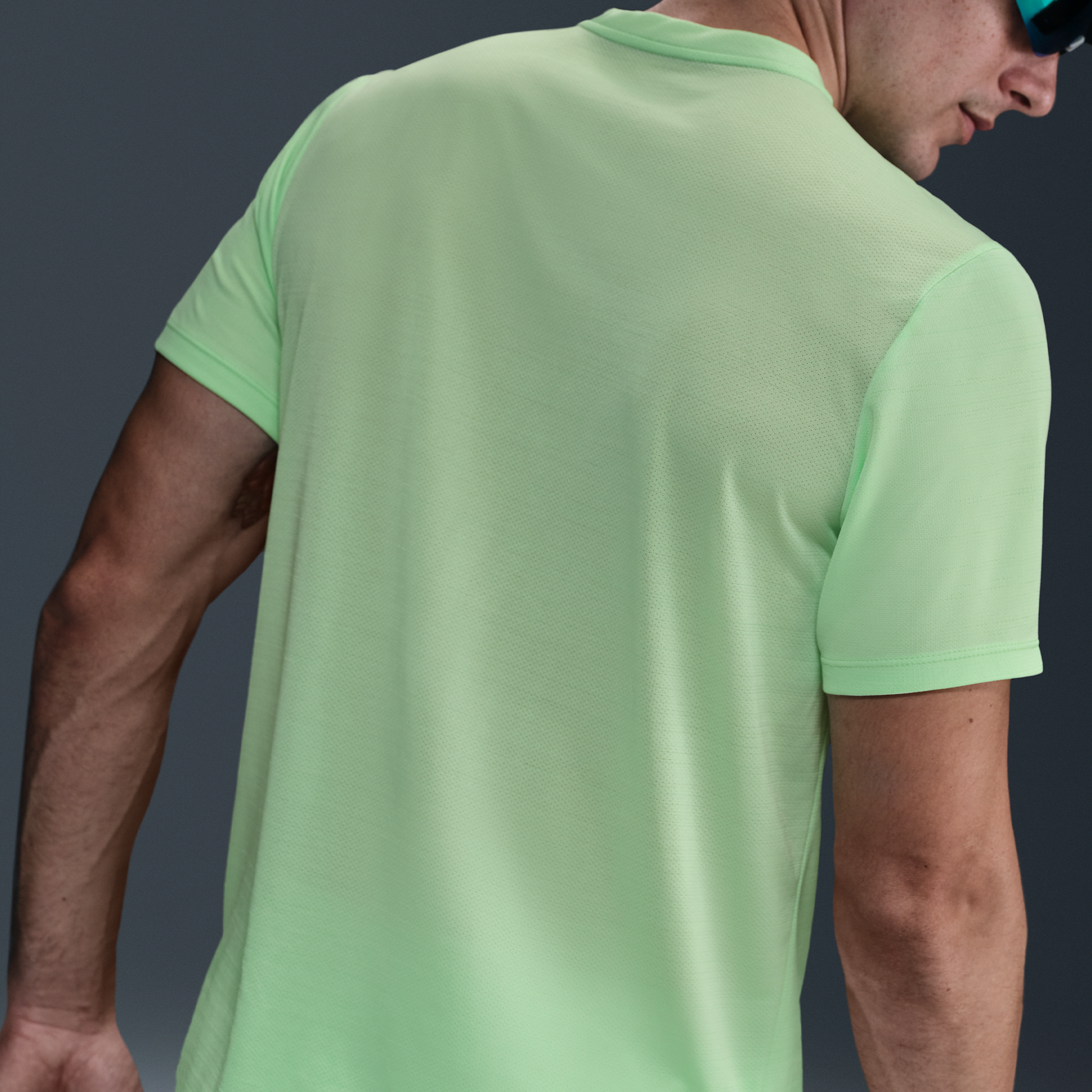 Nike Miler Hardlooptop met korte mouwen voor heren Groen