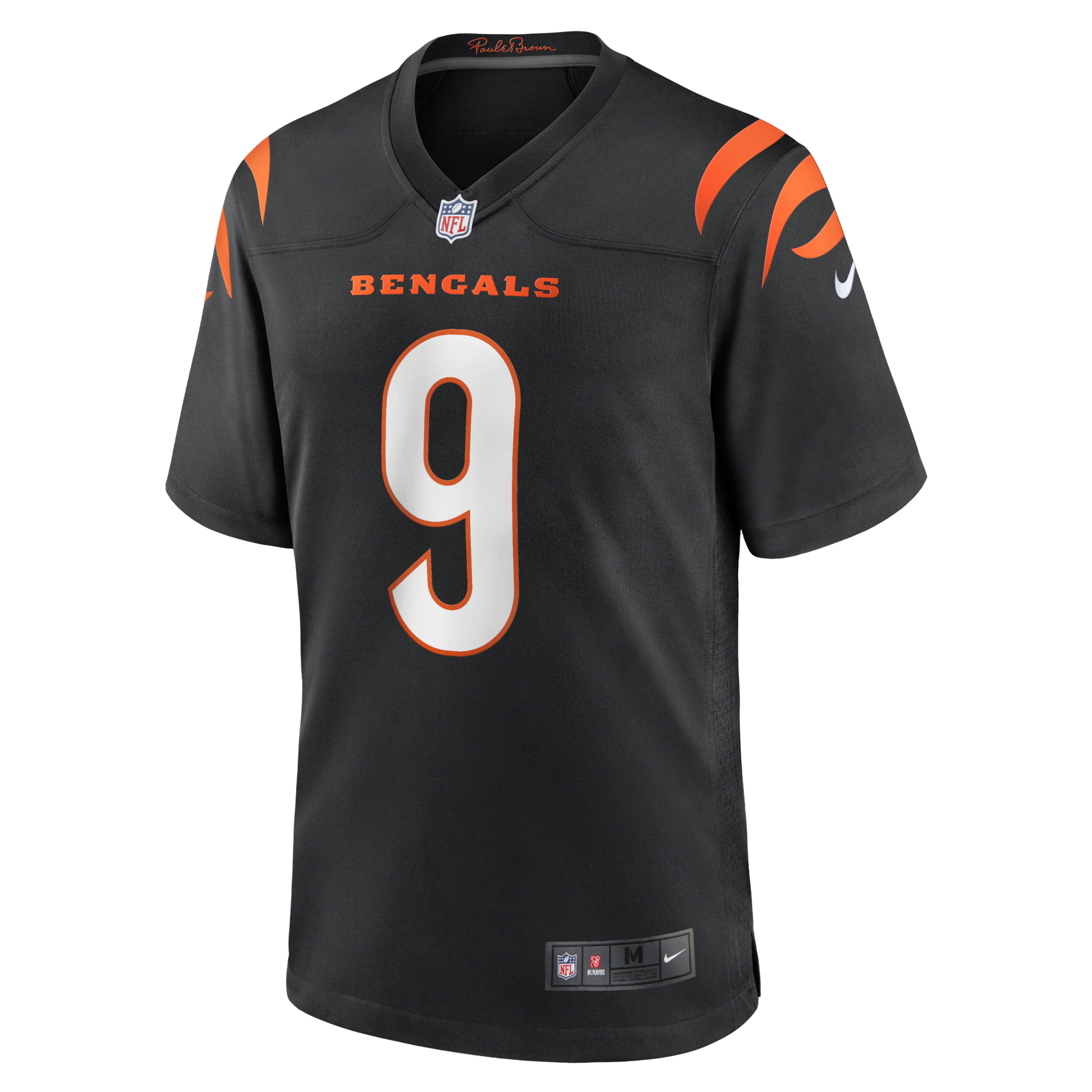 Męska koszulka meczowa do futbolu amerykańskiego NFL Cincinnati Bengals (Joe Burrow) - Czerń