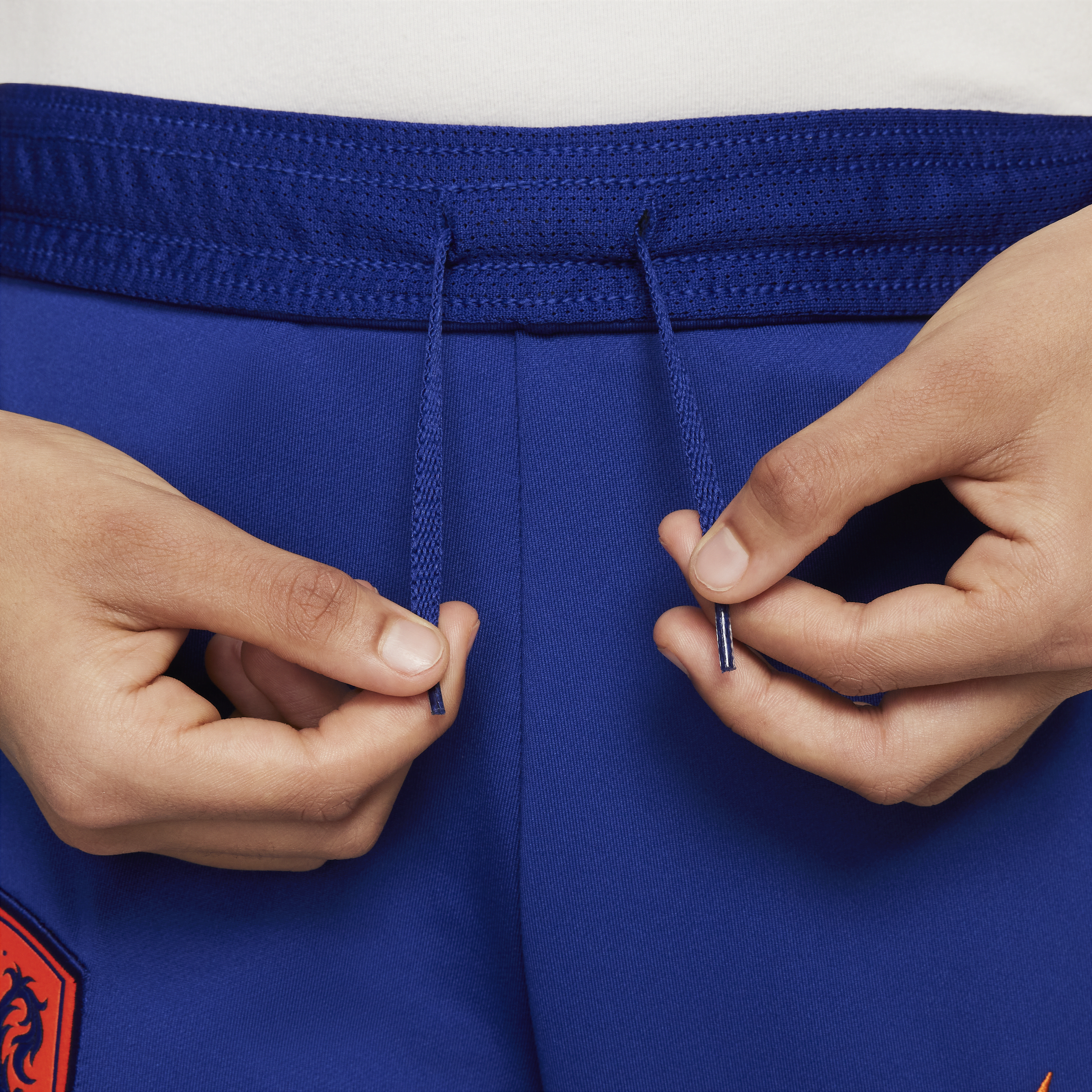 Nike Nederland Strike Dri-FIT knit voetbalbroek voor kids Blauw