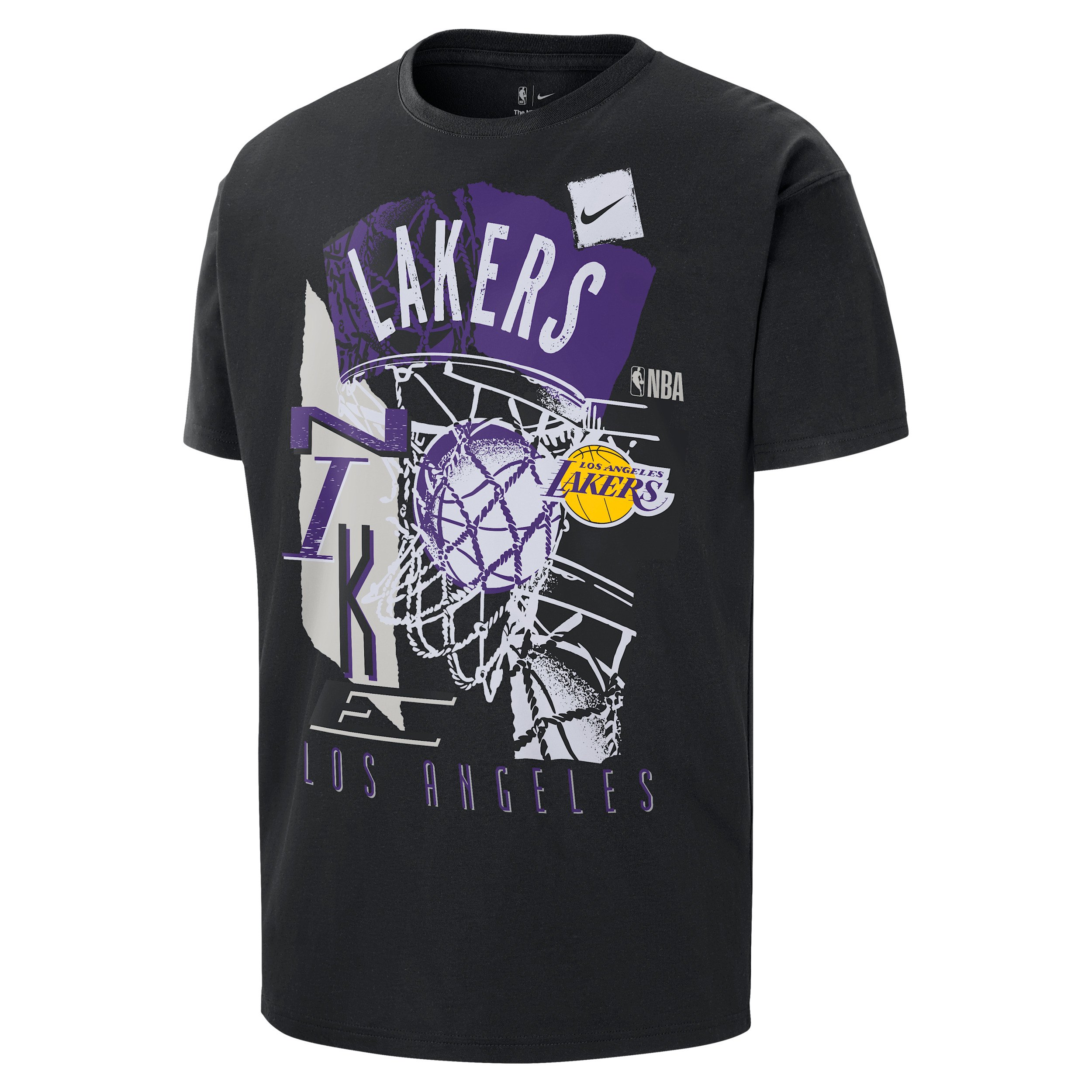T-shirt vintage Los Angeles Lakers Courtside Nike NBA – Uomo - Nero