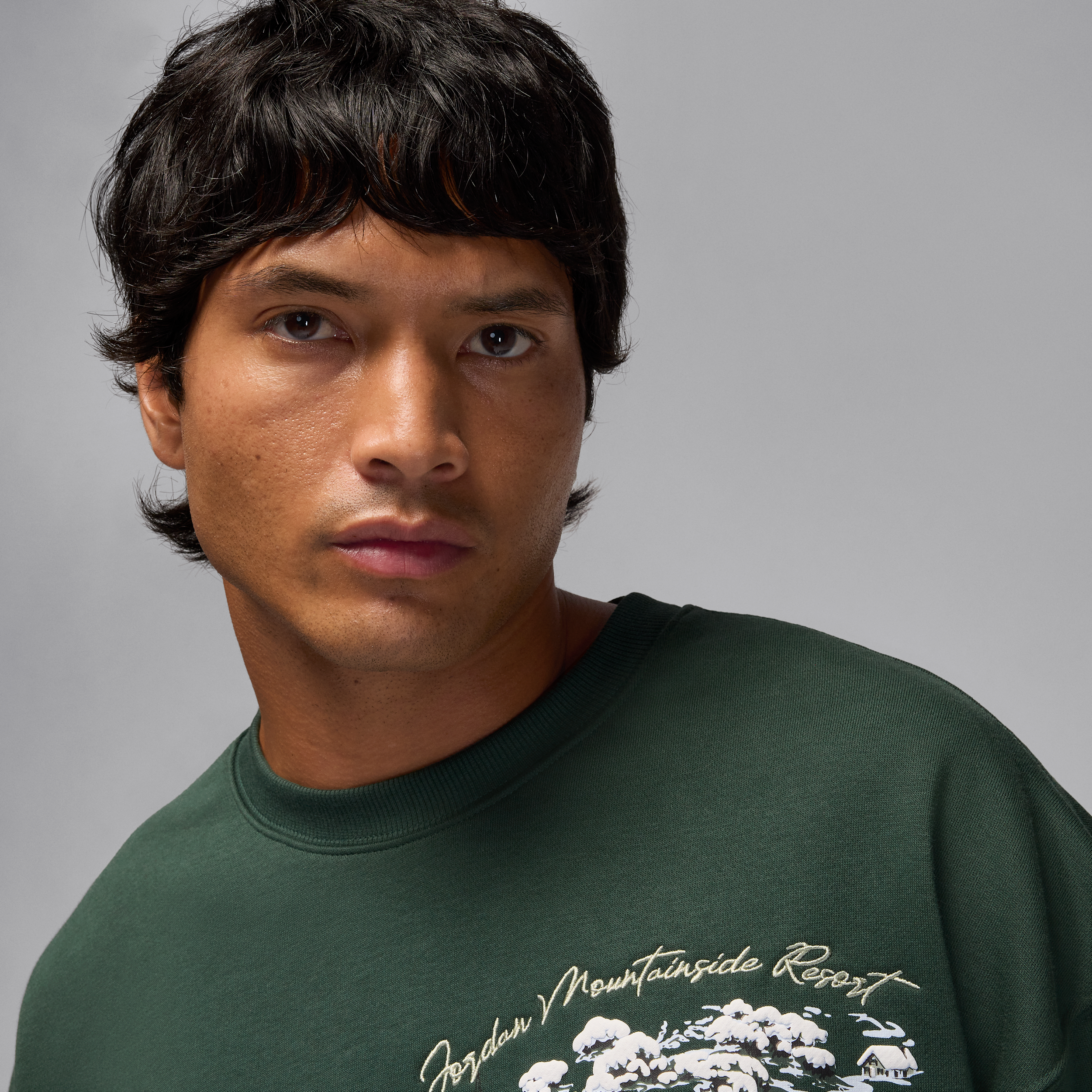 Thumbnail - Jordan Brooklyn Fleece Sweatshirt mit Rundhalsausschnitt für Herren - Grün