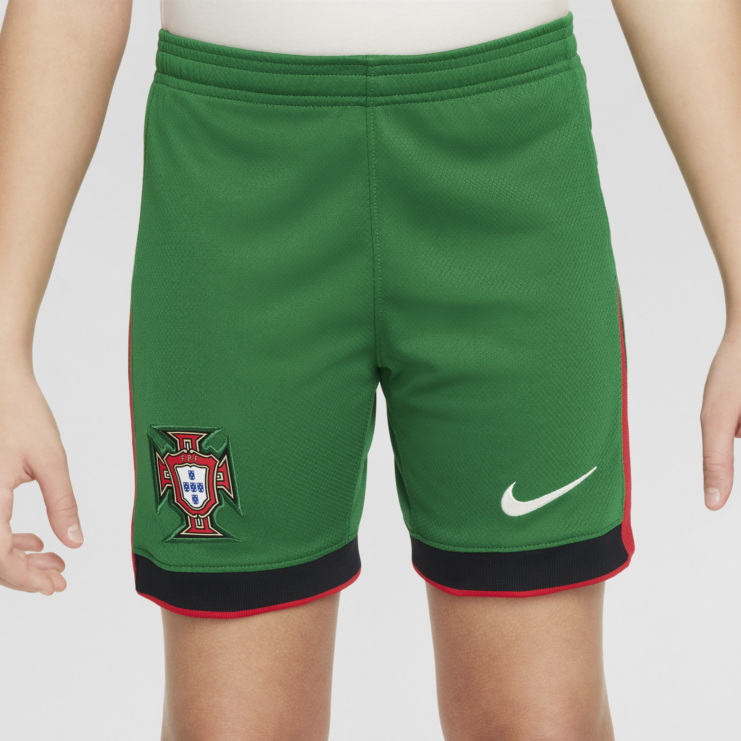 Nike Portugal 2024 Stadium Thuis replica voetbalshorts met Dri-FIT voor kids Groen