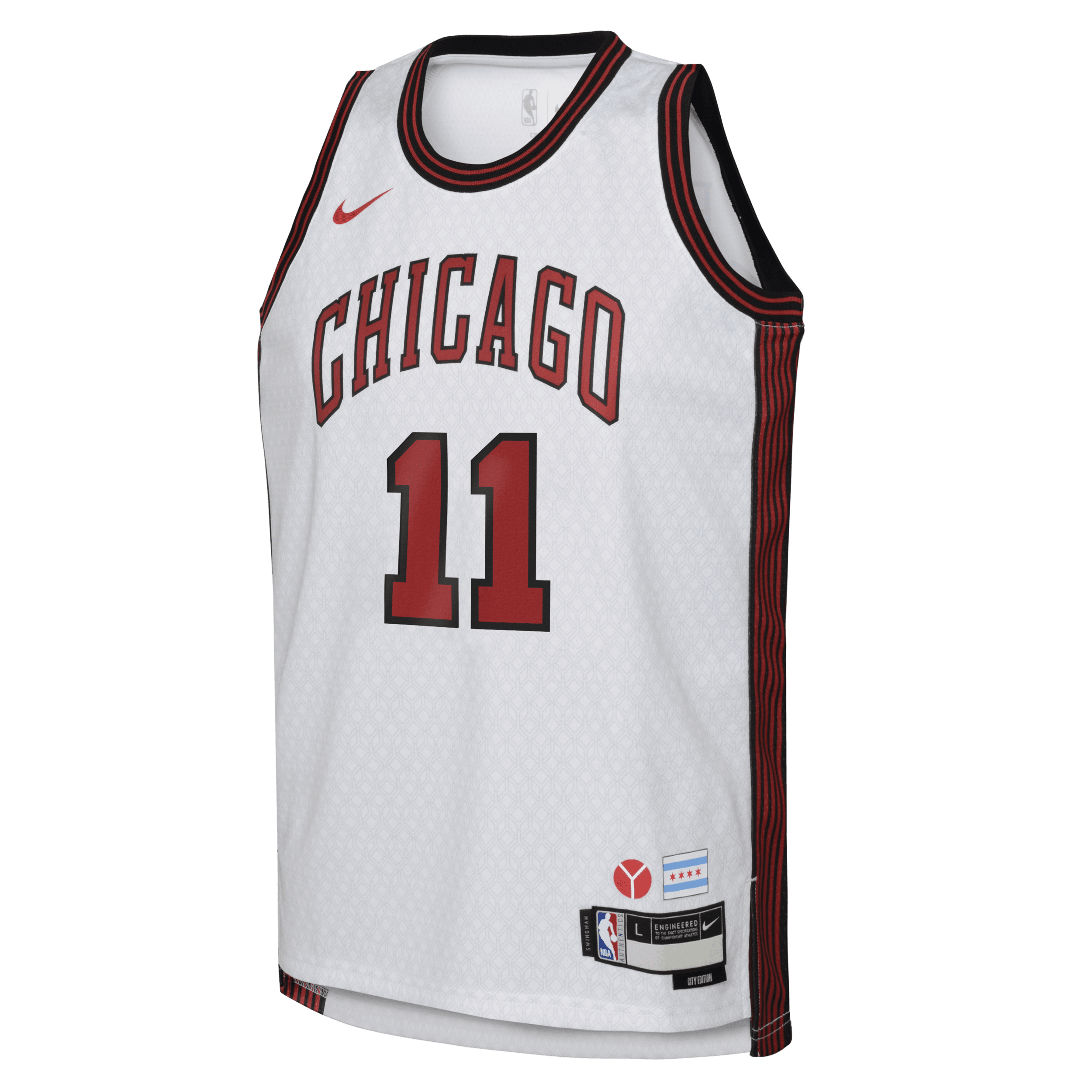 Nike Demar Derozan Chicago Bulls City Edition Swingman NBA-jersey met Dri-FIT voor kids Wit