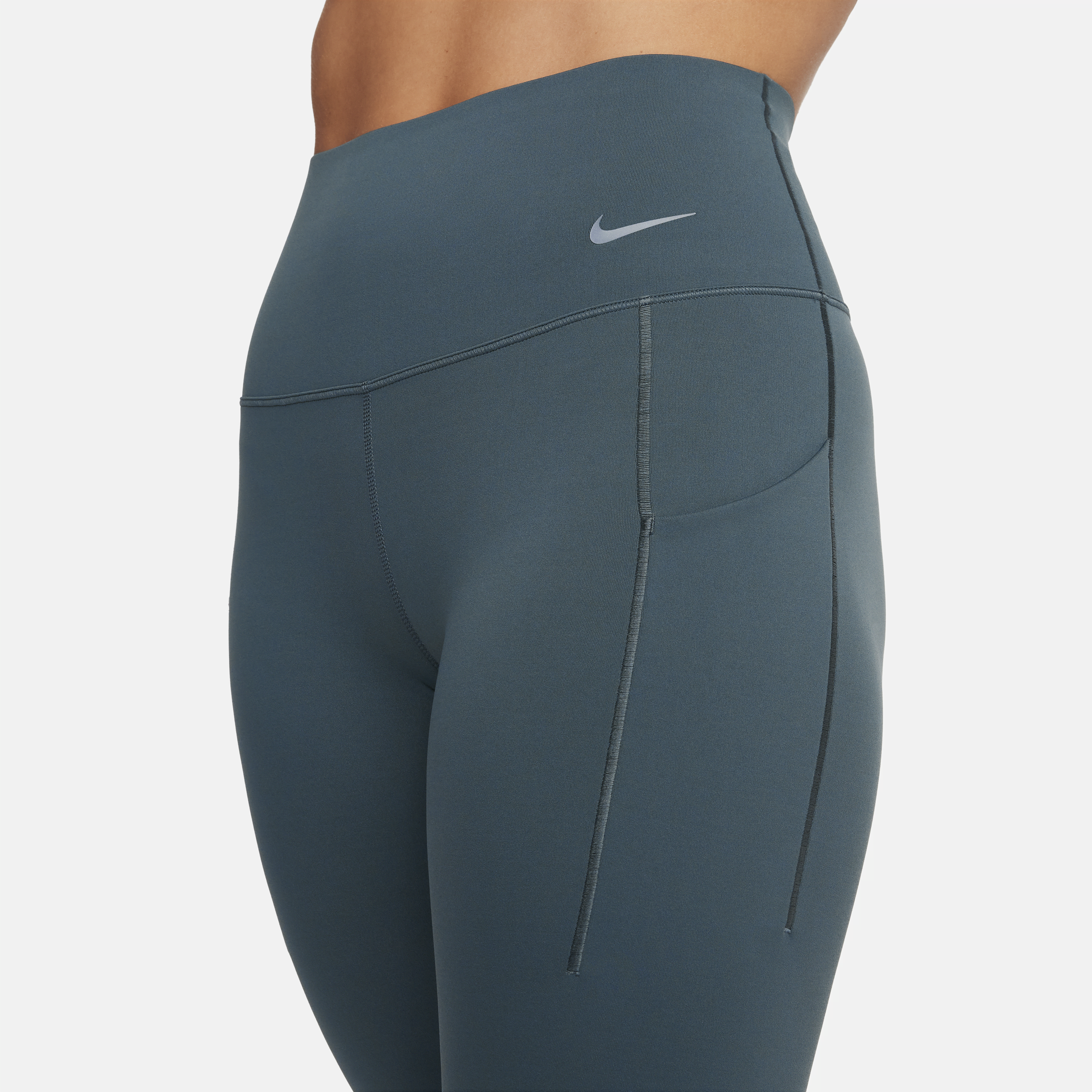 Nike Universa Lange legging met hoge taille zakken en medium ondersteuning voor dames Groen