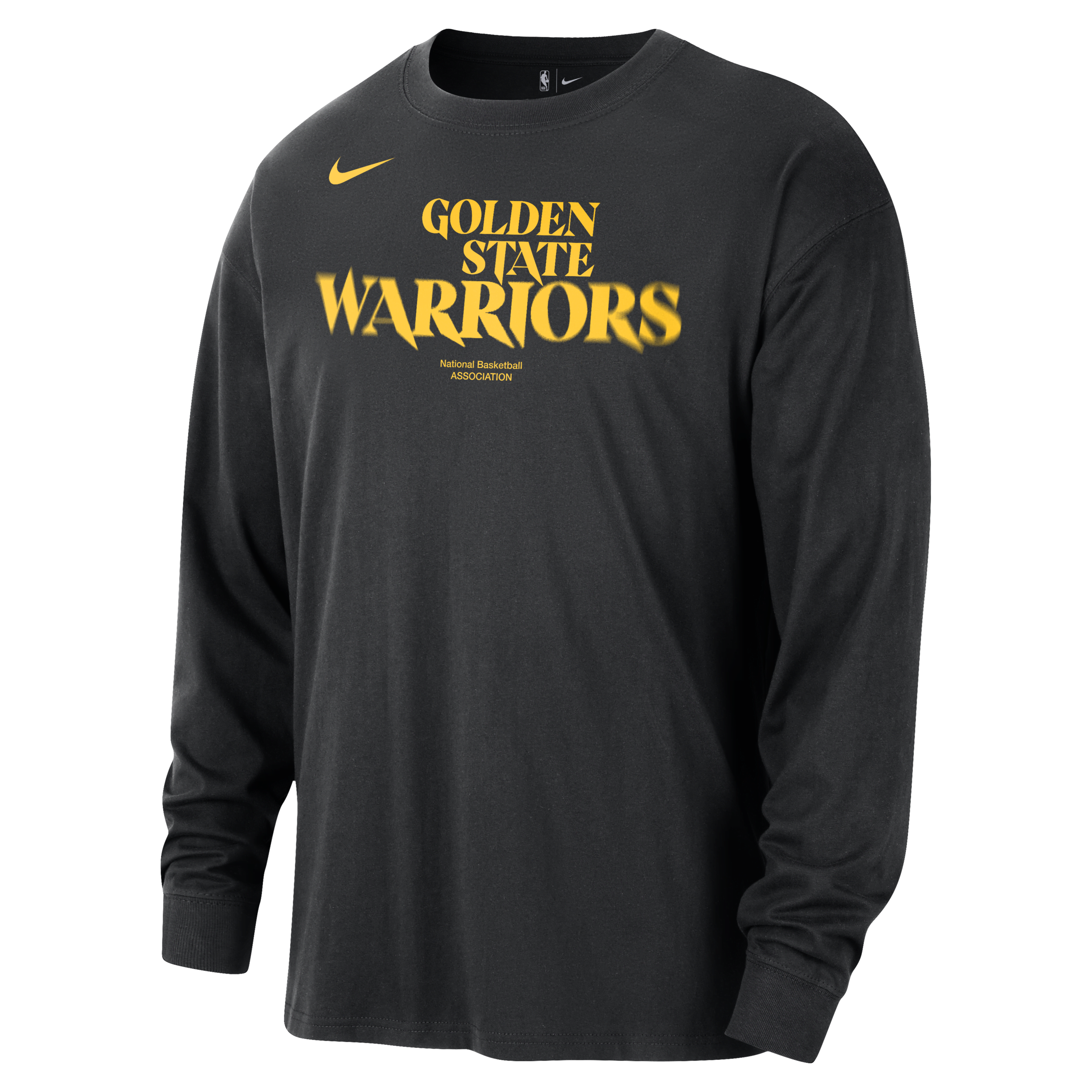 T-shirt à manches longues Nike NBA Golden State Warriors Courtside pour homme - Noir