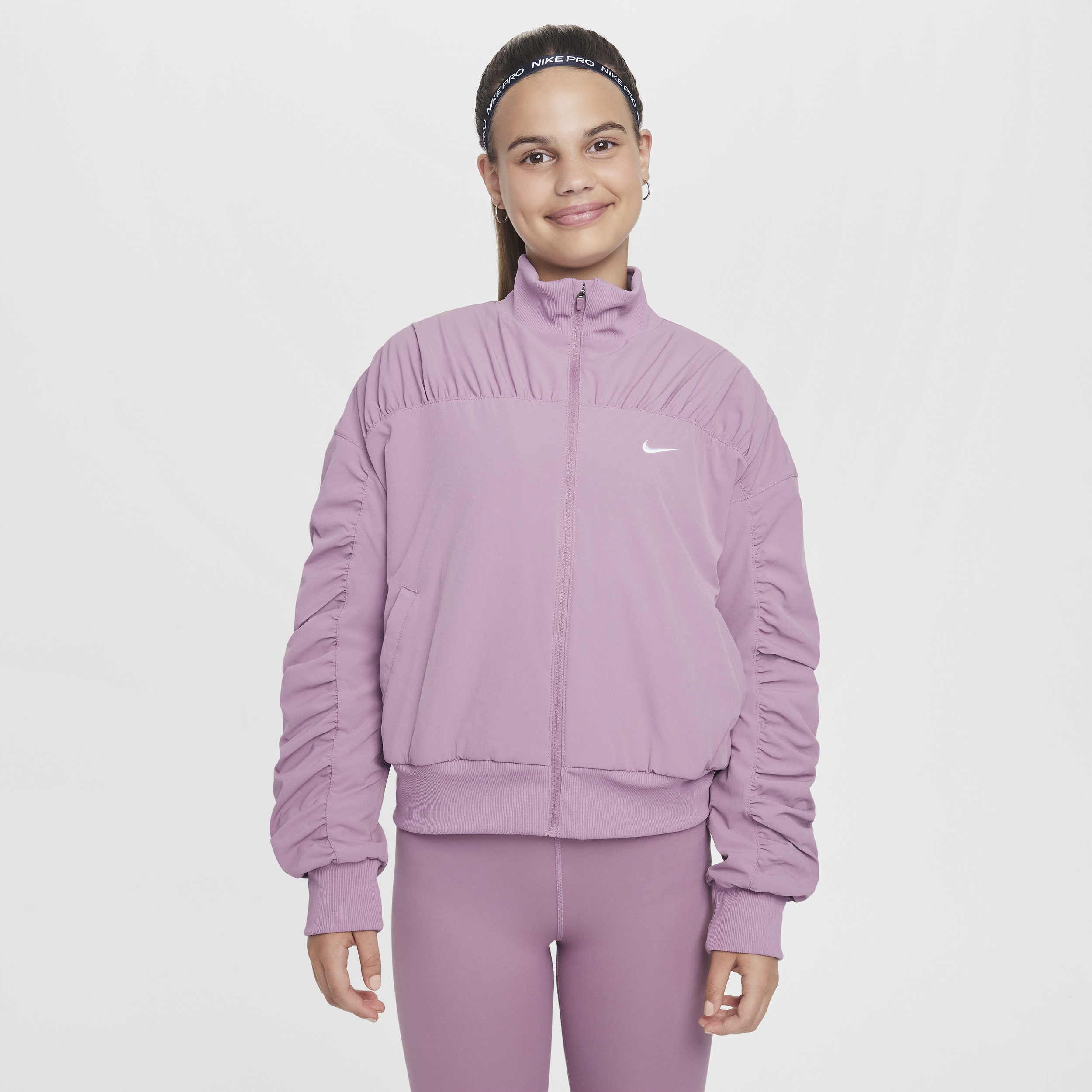 Veste de training Dri-FIT pour fille - Pourpre