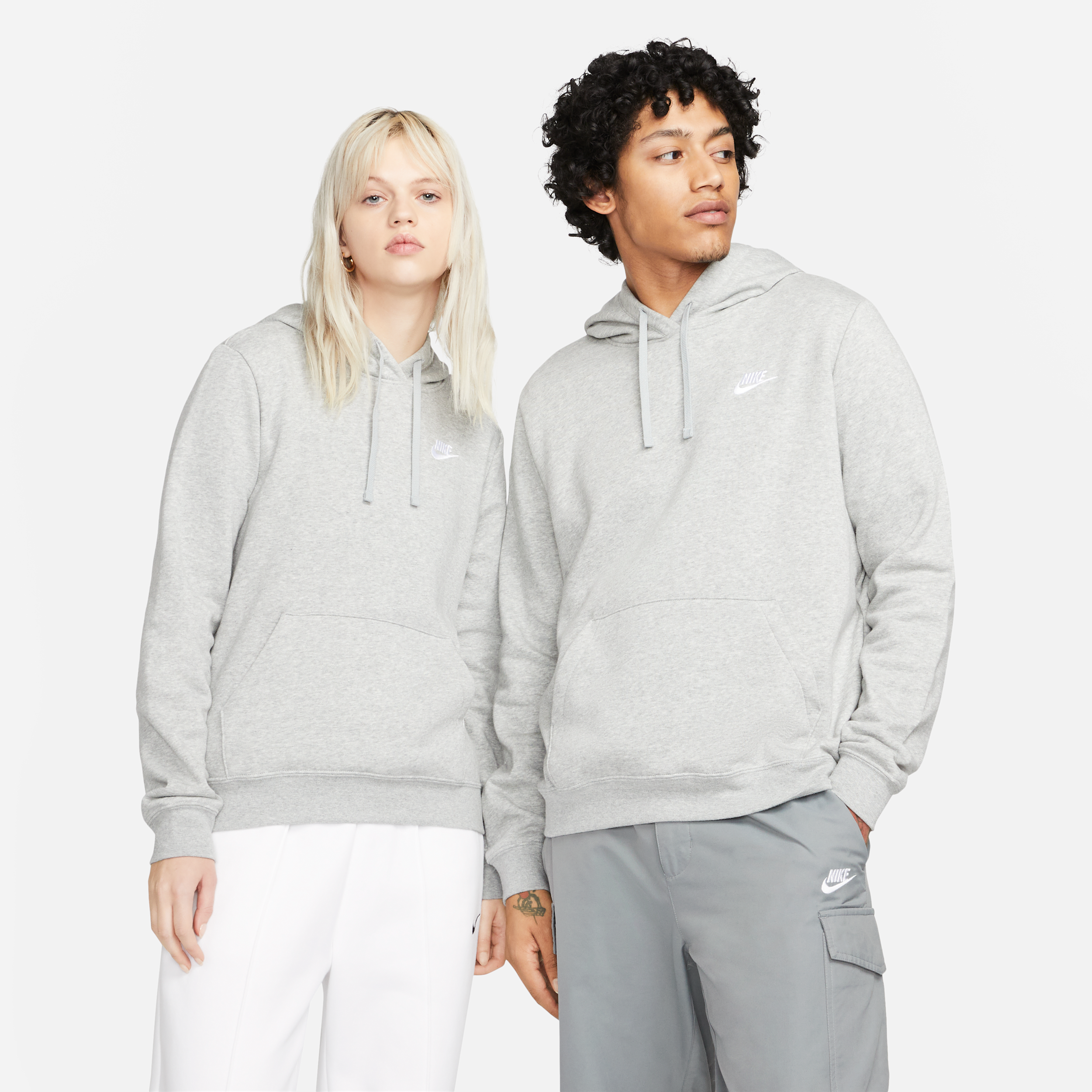 Nike Club Fleece Women's Pullover Hoodie - Grey - Fleece