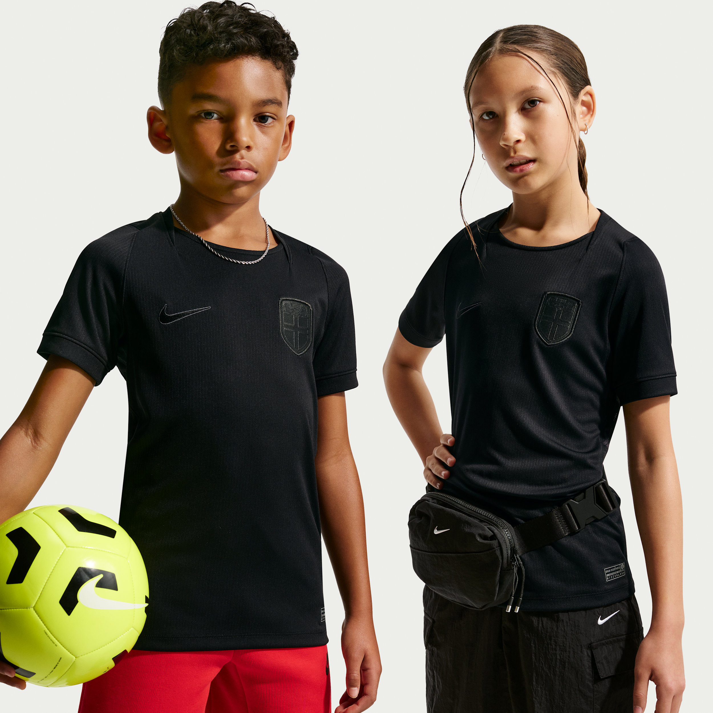 Norge National Team 2026 Stadium Away Nike Dri-FIT-fodboldtrøje til større børn - sort