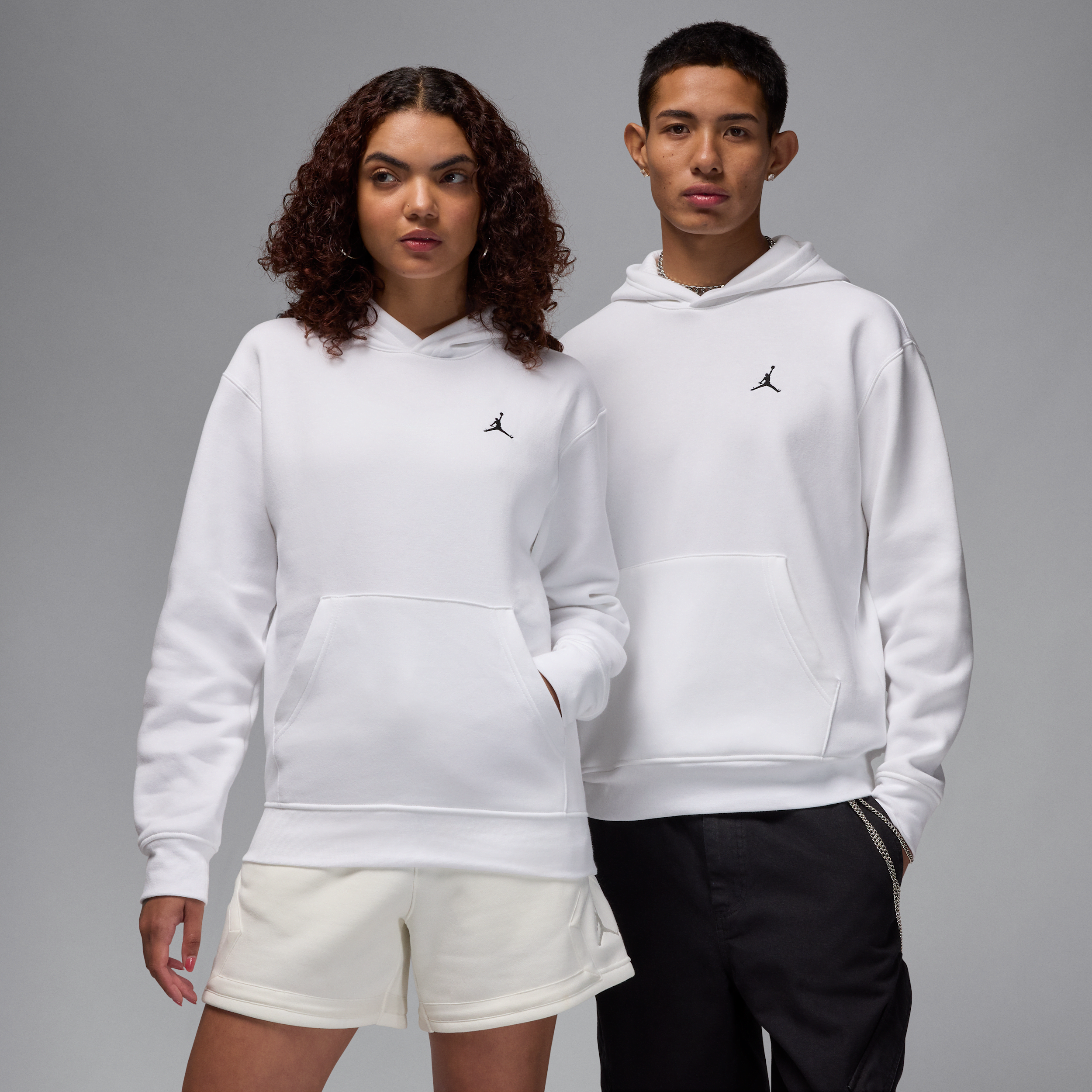 Sweat à capuche en tissu Fleece Jordan Brooklyn pour homme - Blanc