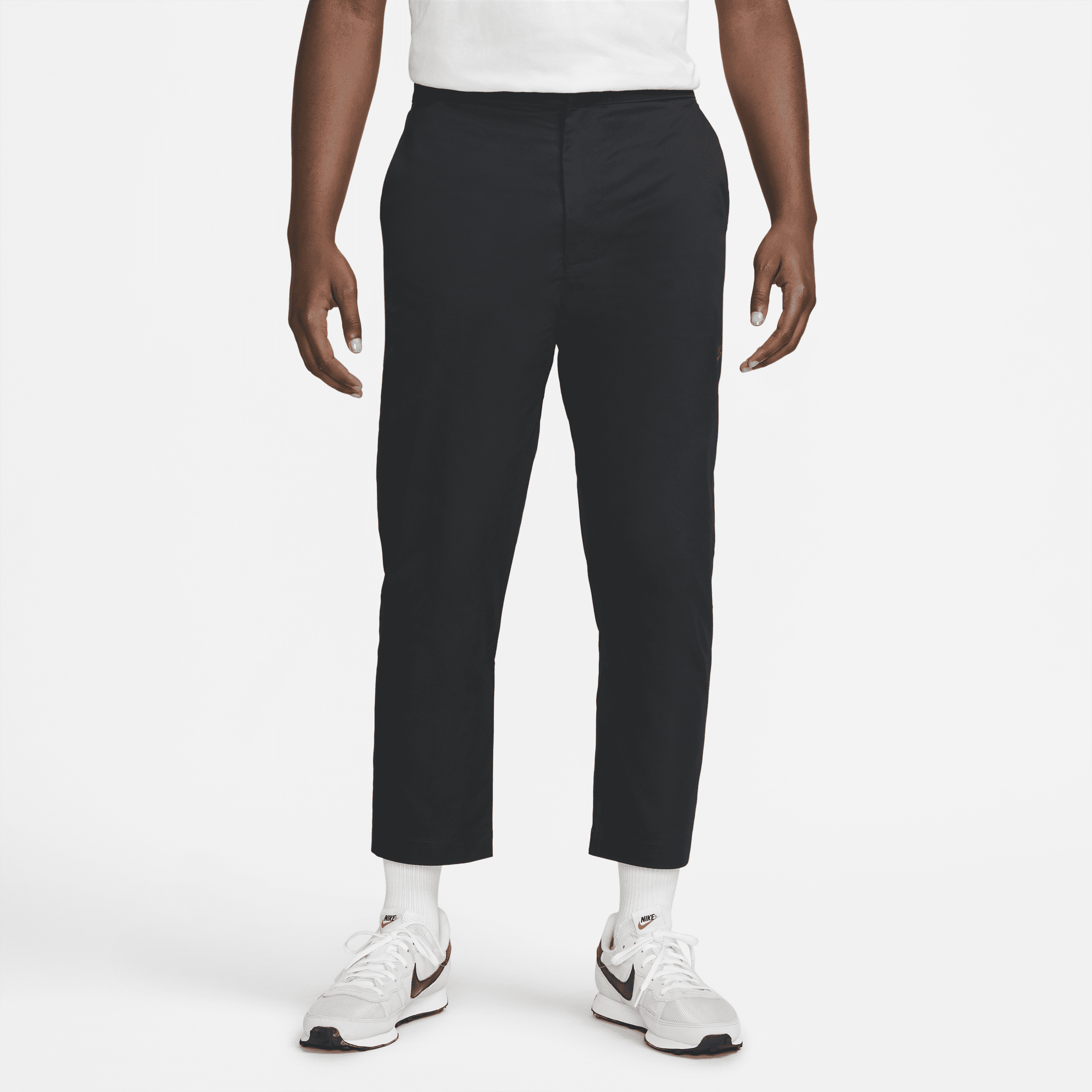 Męskie spodnie bez podszewki o skróconym kroju Nike Sportswear Style Essentials - Czerń