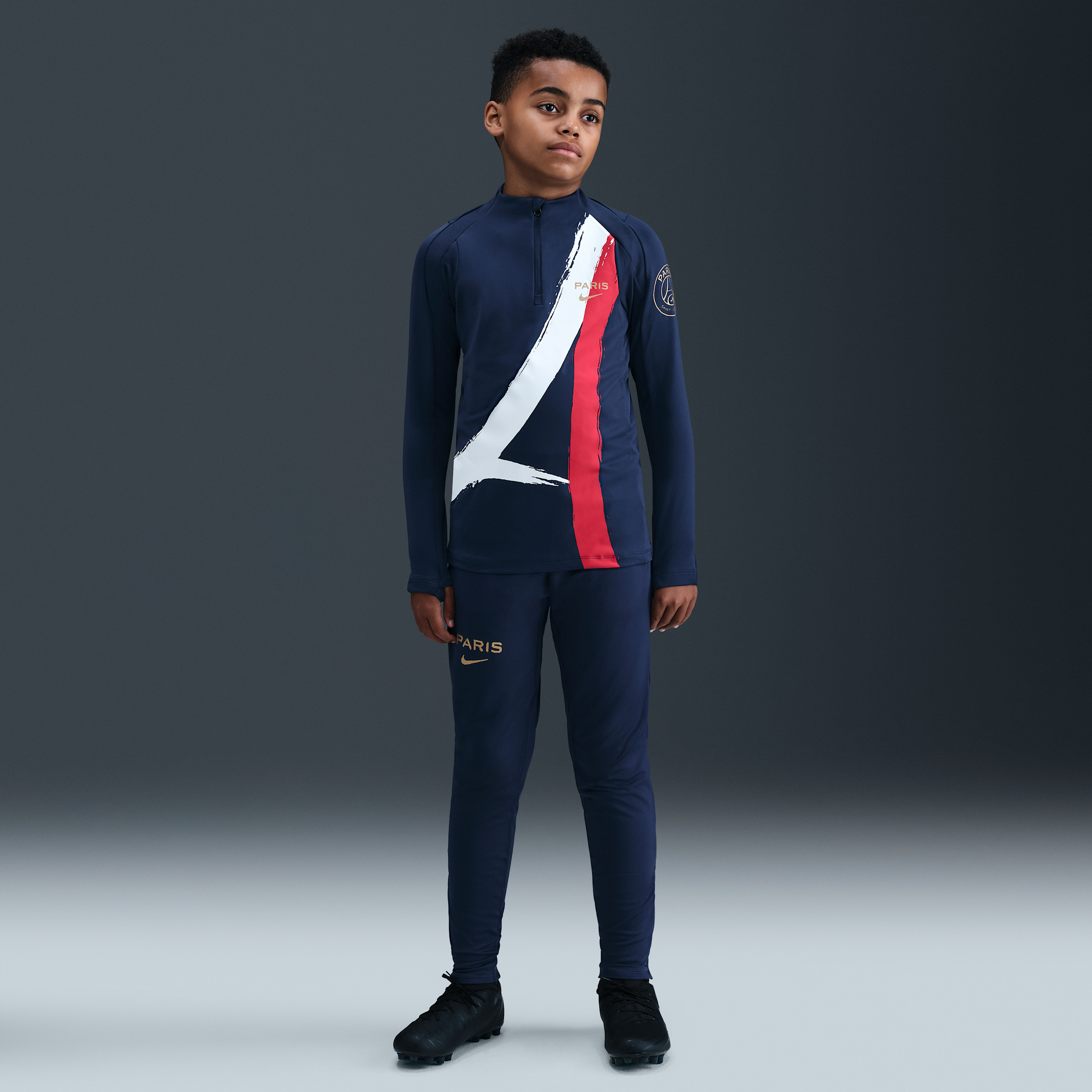 Nike Paris Saint-Germain Strike Uit knit voetbalbroek met Dri-FIT voor kids Blauw