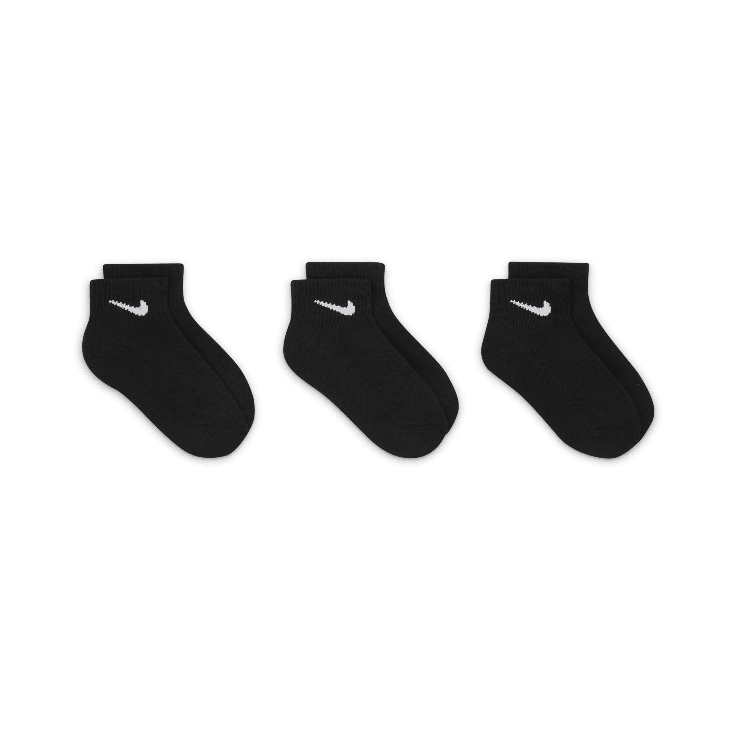 Nike Basics enkelsokken voor kleuters (3 paar) Zwart