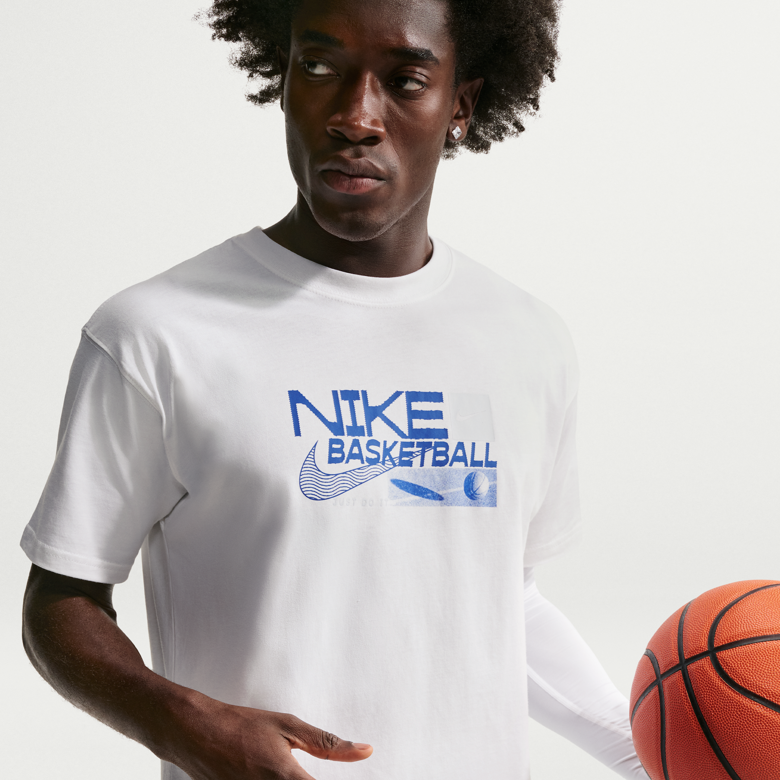 Thumbnail - Nike Basketball-T-Shirt (Herren) - Weiß