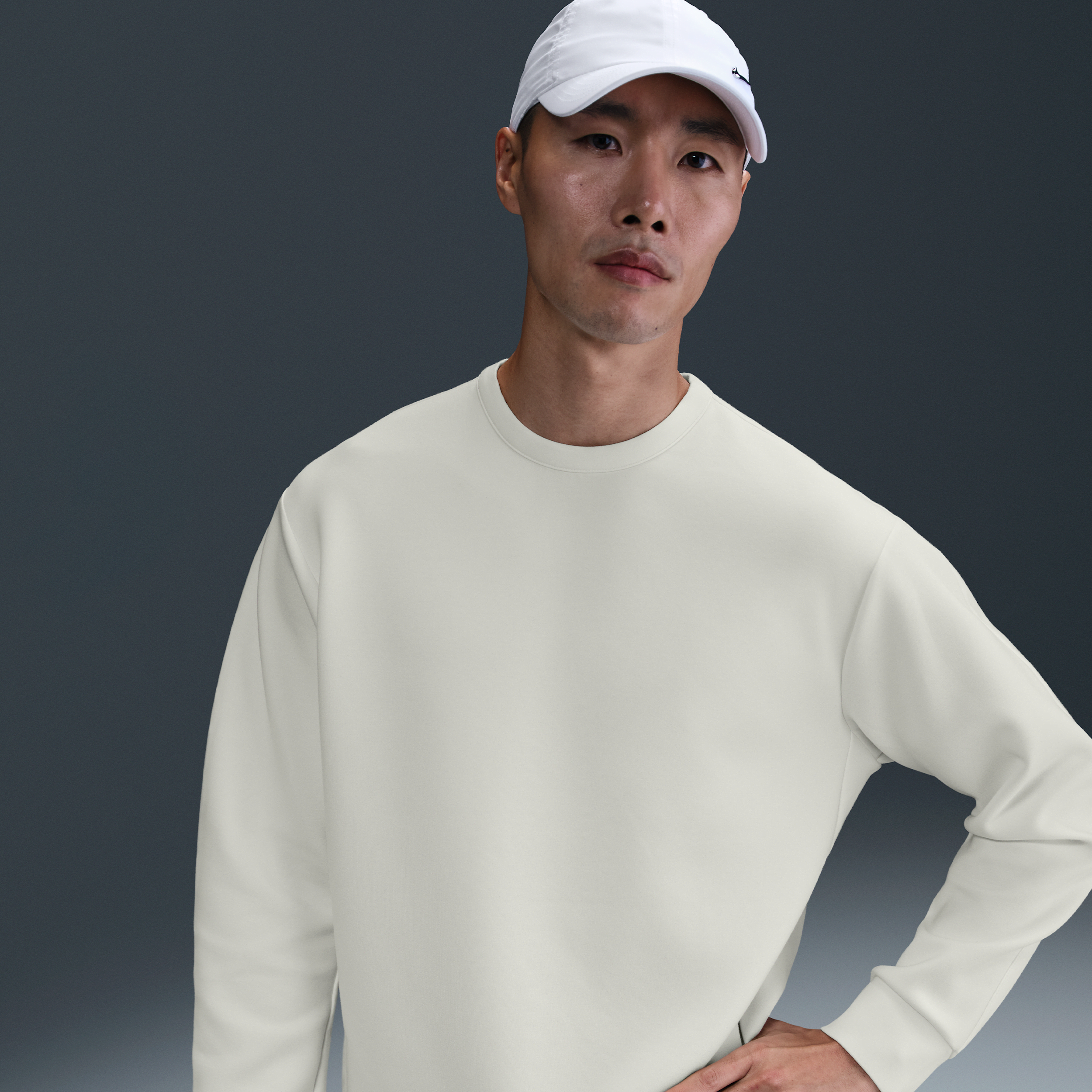 Nike 24.7 ImpossiblySoft Men's Dri-FIT Crew - White - Nike Impossiblysoft