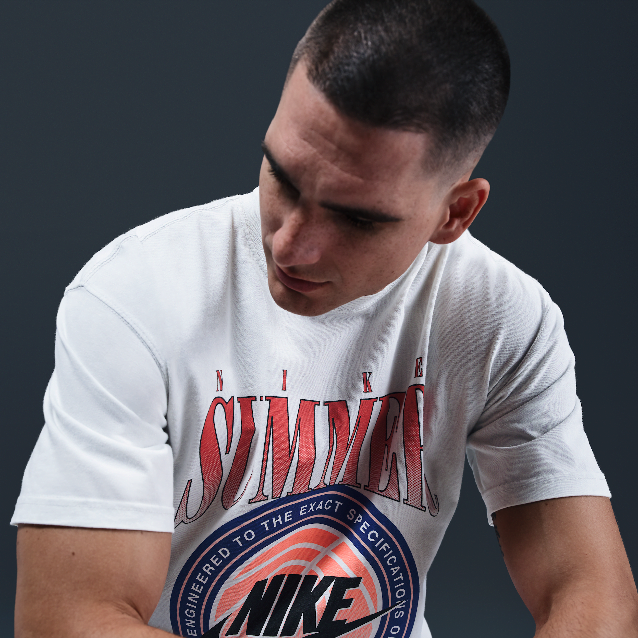 Nike Max90 basketbalshirt voor heren Grijs
