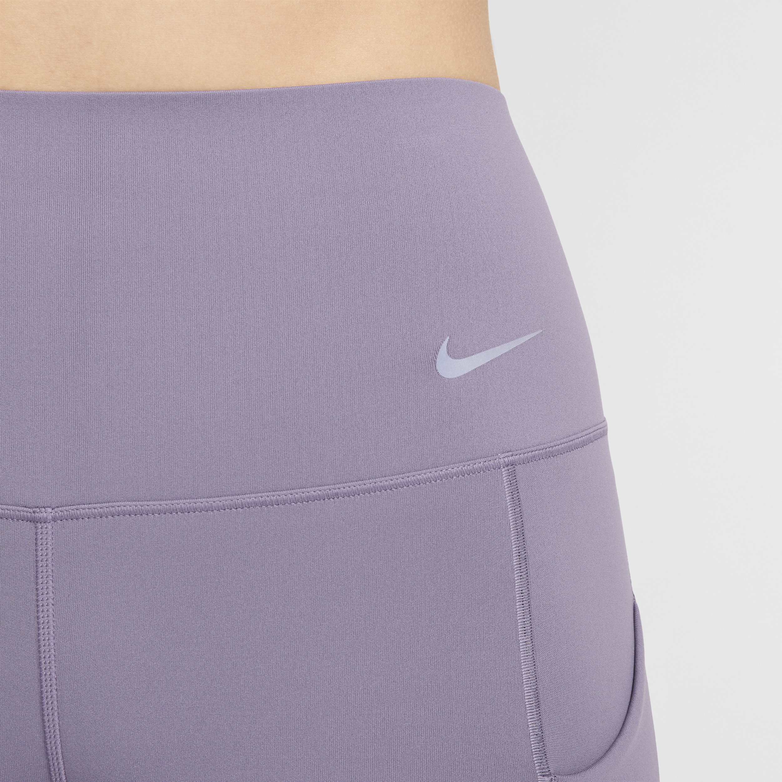 Nike Universa 7 8-legging met hoge taille zakken en medium ondersteuning voor dames Paars