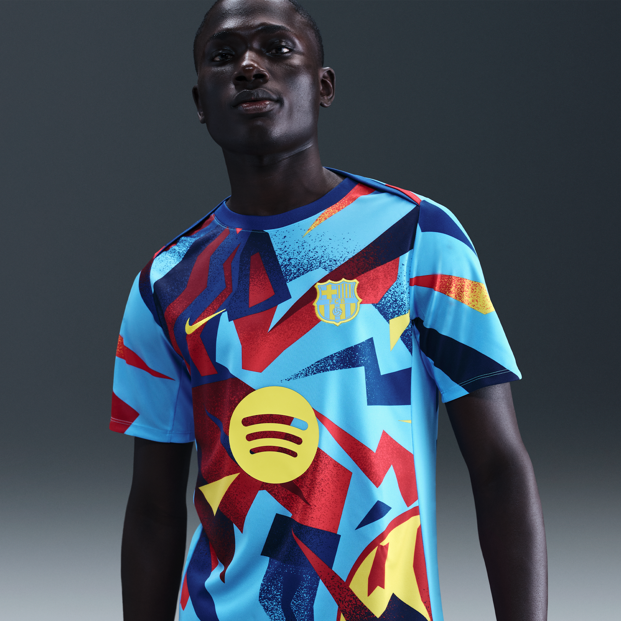 Nike FC Barcelona Academy Pro Fourth  Dri-FIT warming-uptop voor heren - Blauw