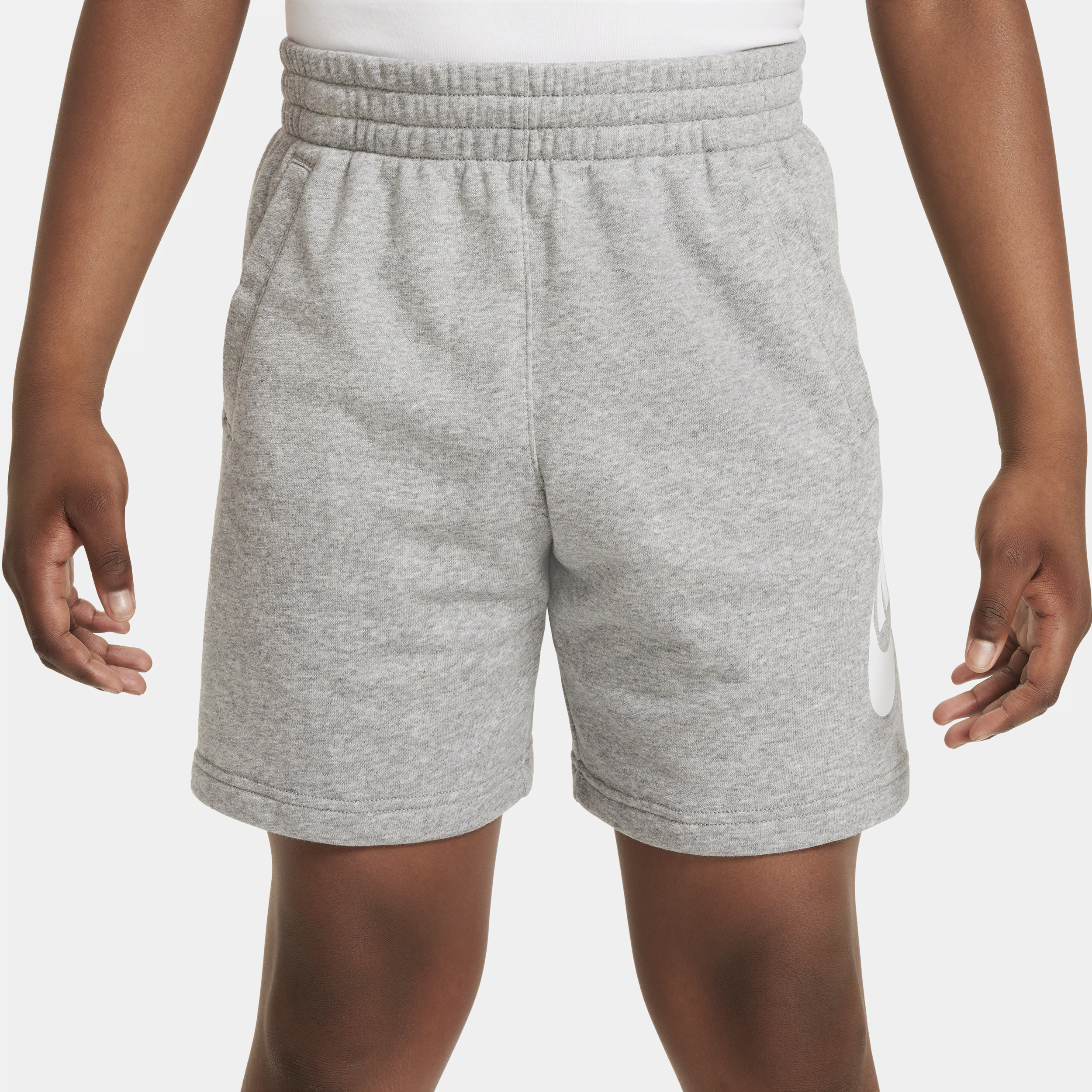 Nike Sportswear Club Fleece Shorts van sweatstof voor kids (ruimere maten) Grijs